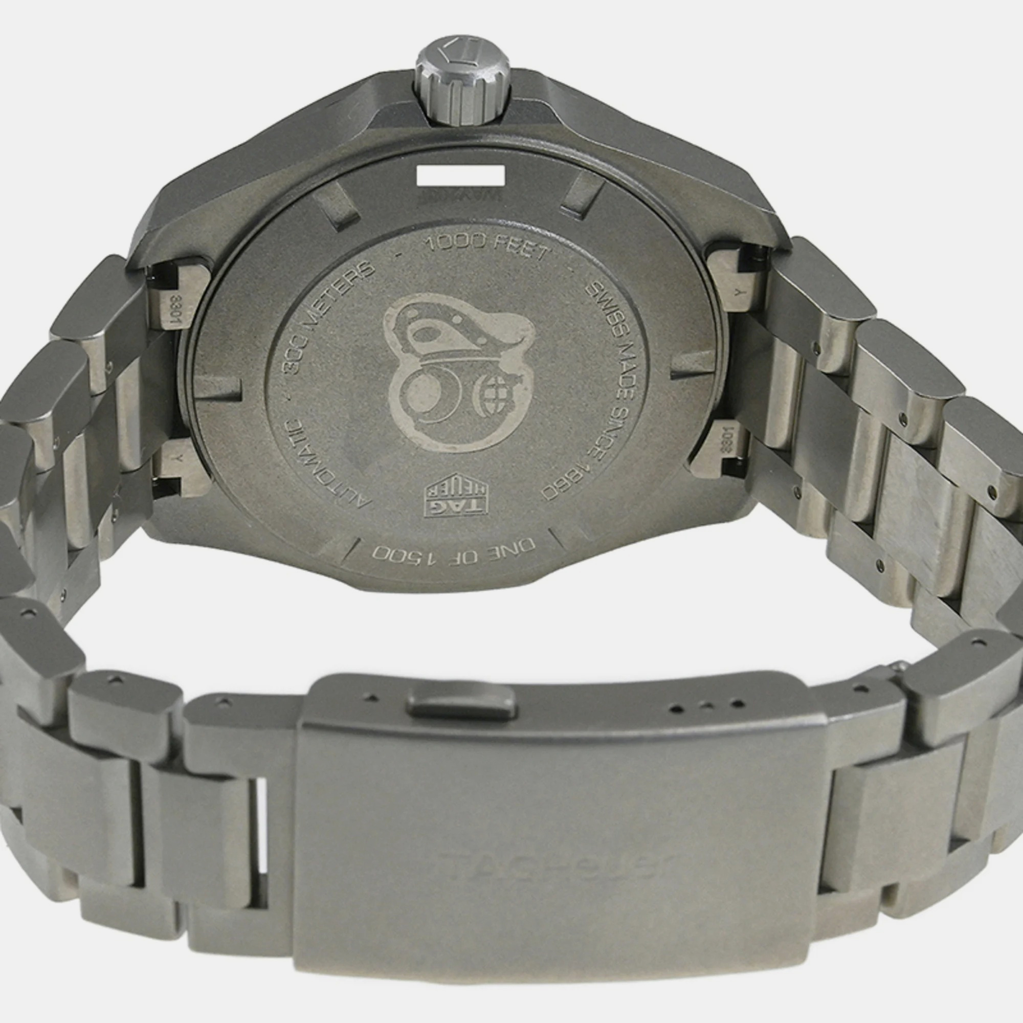 Tag Heuer Black Titanium Aquaracer WAY208F.BF0638 Automatic Men's Wristwatch 43 Mm
