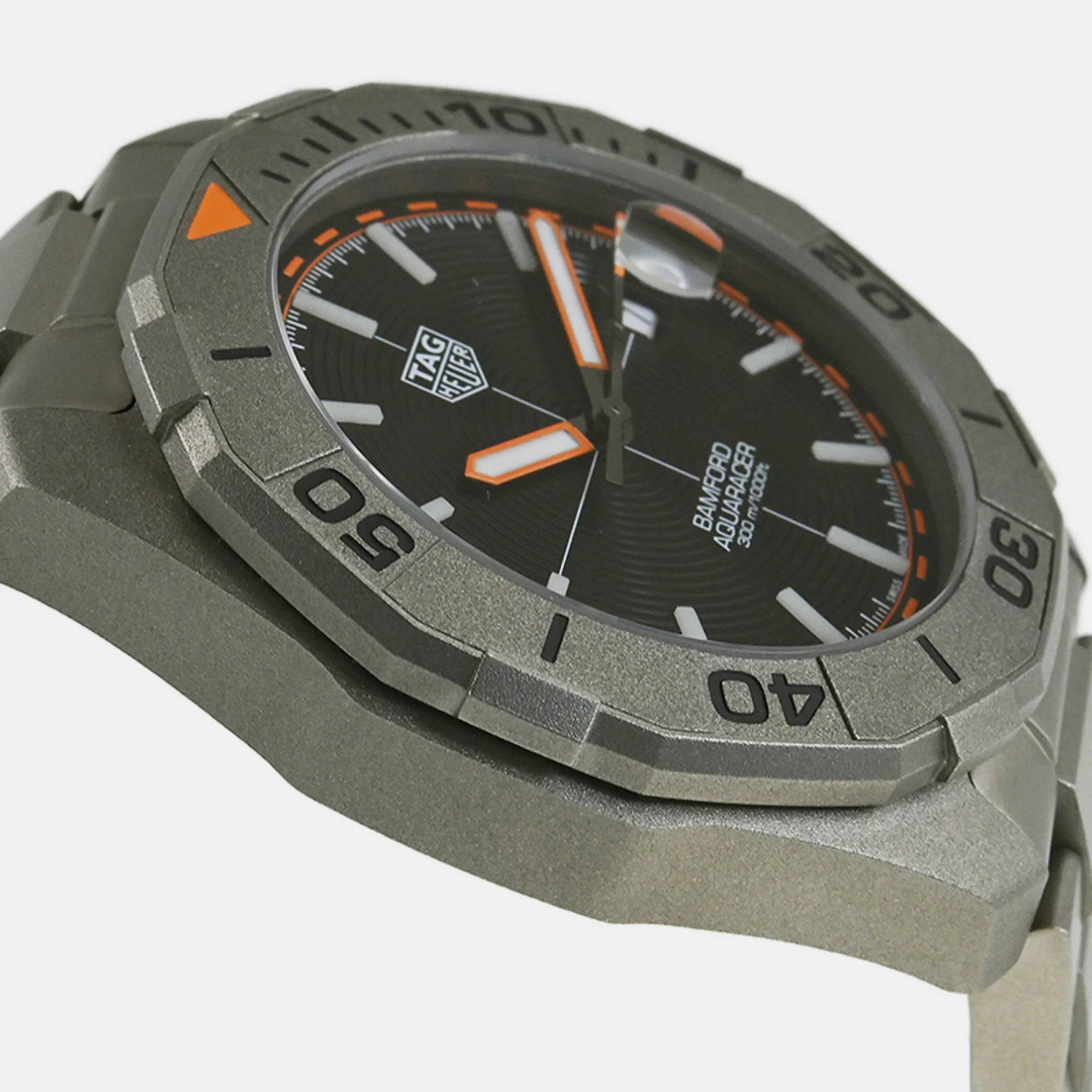 Tag Heuer Black Titanium Aquaracer WAY208F.BF0638 Automatic Men's Wristwatch 43 Mm