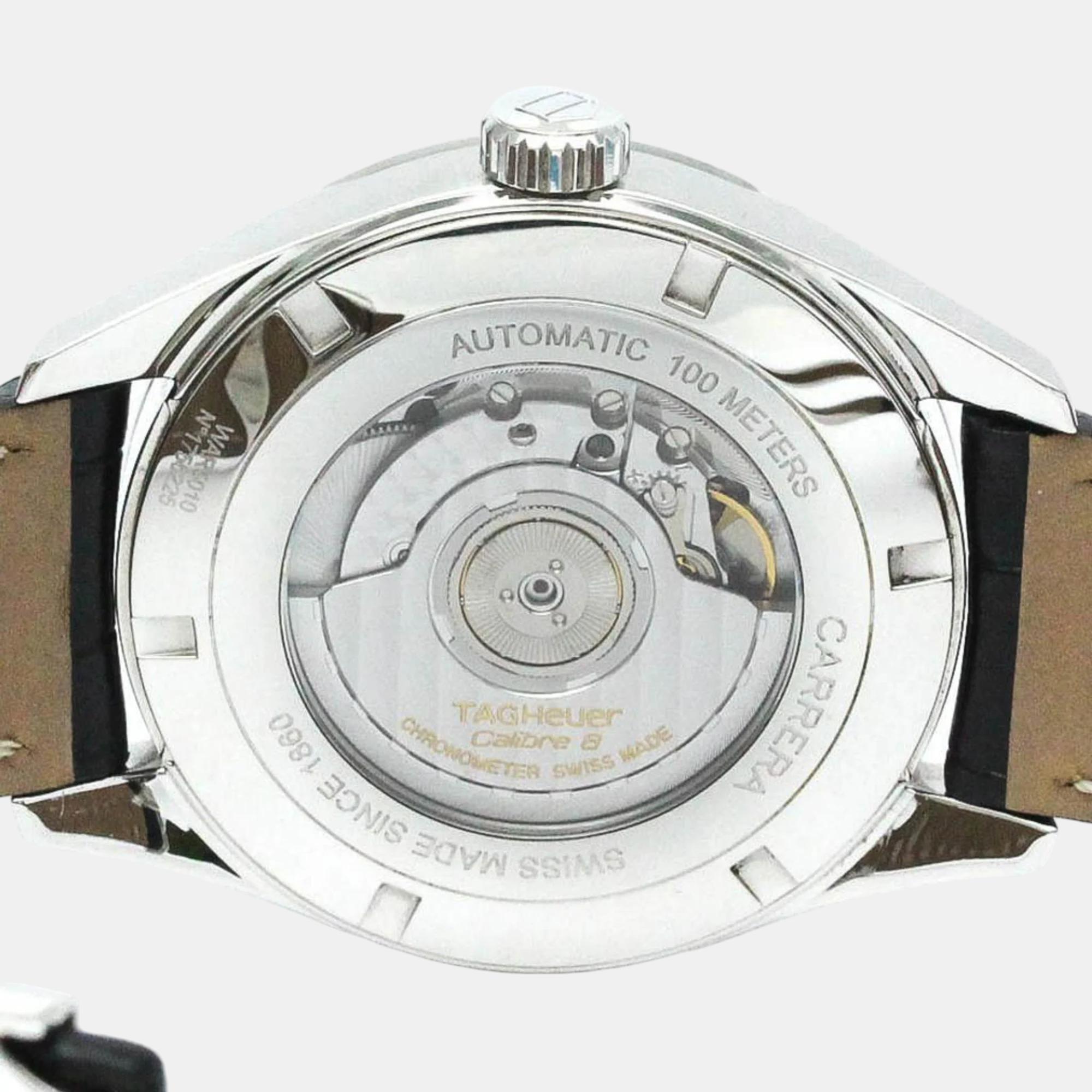 Tag Heuer Black Stainless Steel Carrera WAR5010 Automatic Men's Wristwatch 41 Mm