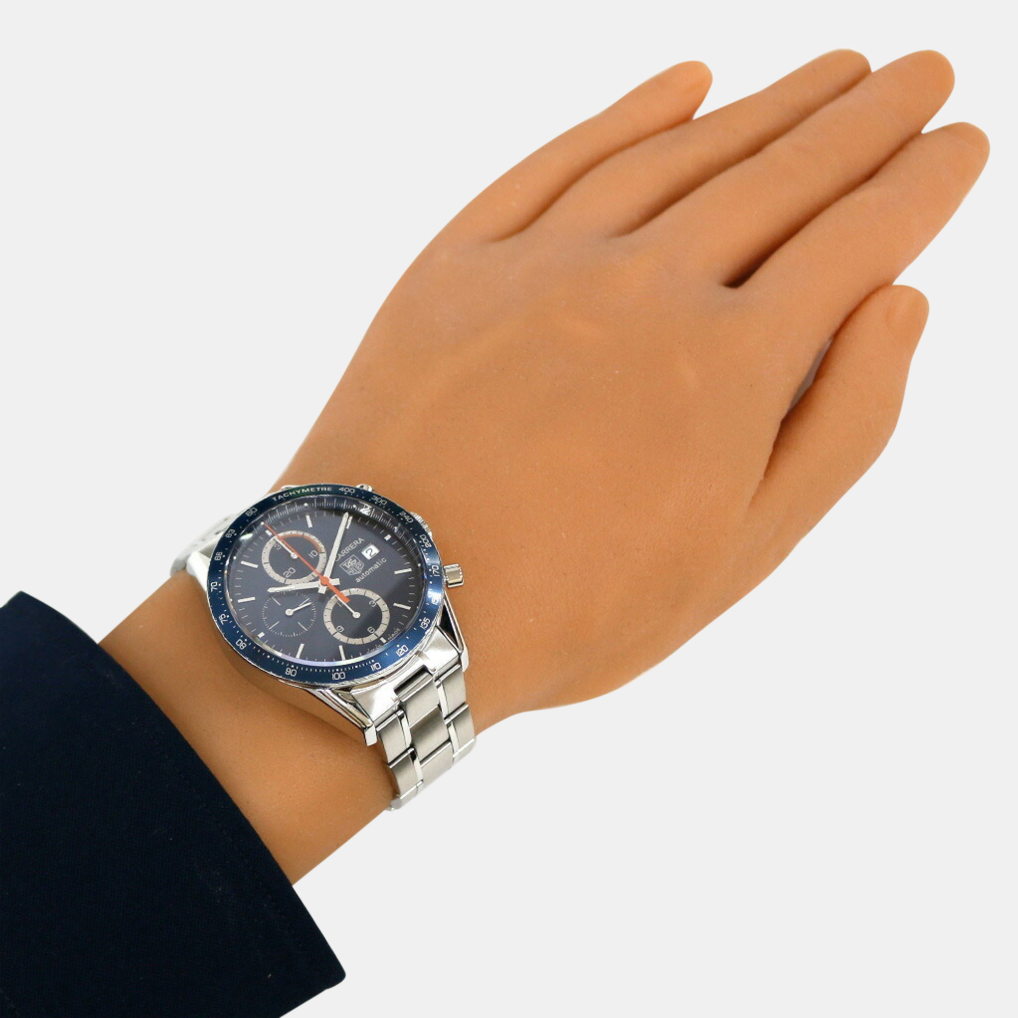 Tag Heuer Blue Stainless Steel Carrera CV2015.BA0786 Automatic Men's Wristwatch 41 Mm