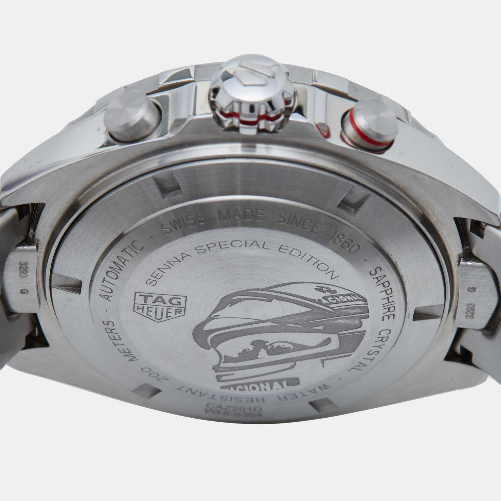 TAG Heuer Grey Ceramic Stainless Steel Formula 1 Senna CAZ201D.BA0633 Men's Wristwatch 44 Mm