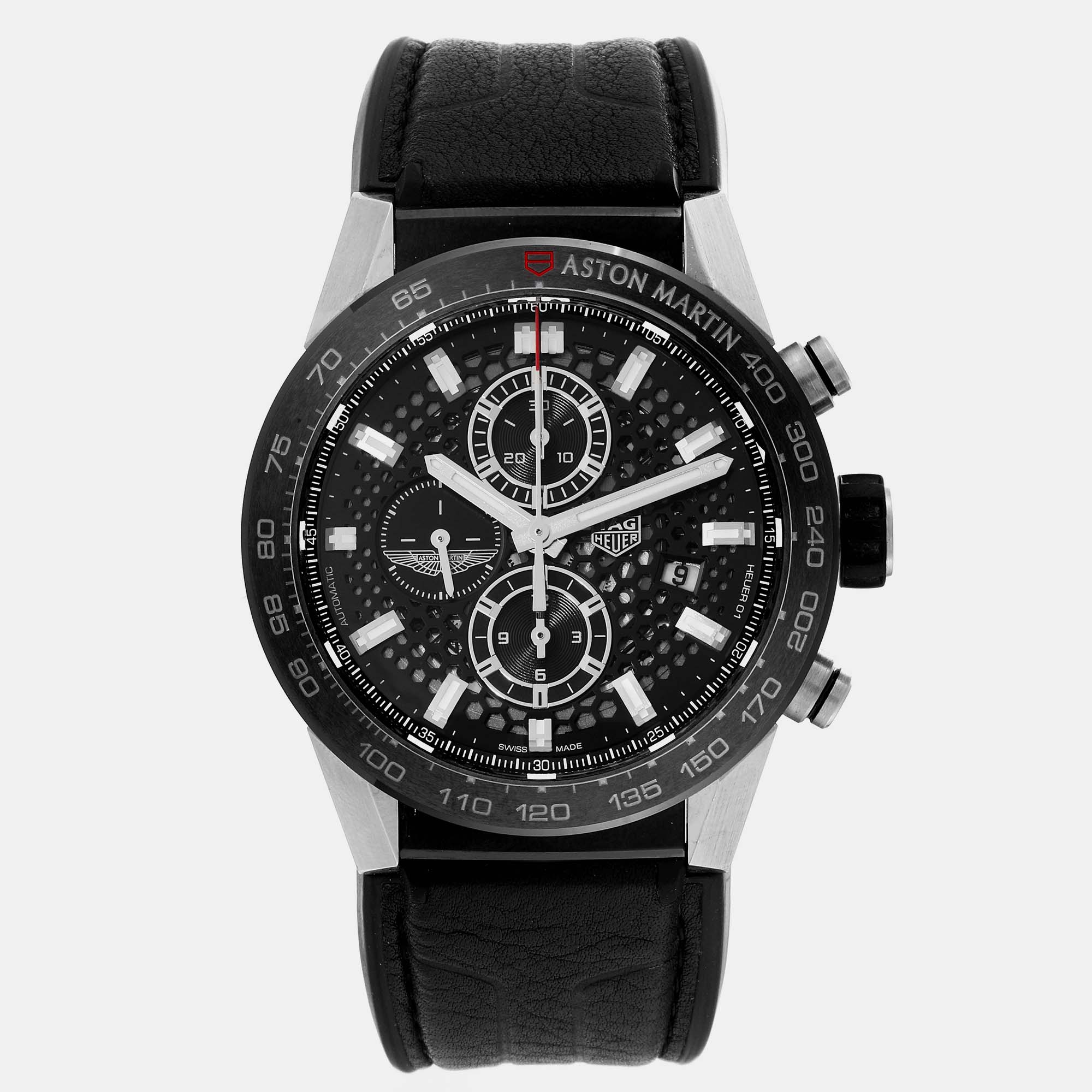 Tag Heuer Black Stainless Steel Carrera CAR2A1AB.FT6163 Automatic Men's Wristwatch 45 mm
Tag Heuer Black Stainless Steel Carrera CAR2A1AB.FT6163 Automatic Men's Wristwatch 45 mm