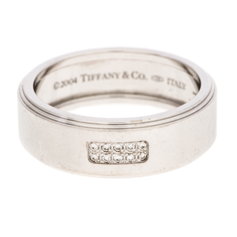 Tiffany & Co. 18K White Gold and Diamonds Century Wedding Band Ring Size, Silver
Tiffany & Co. 18K White Gold and Diamonds Century Wedding Band Ring Size, Silver