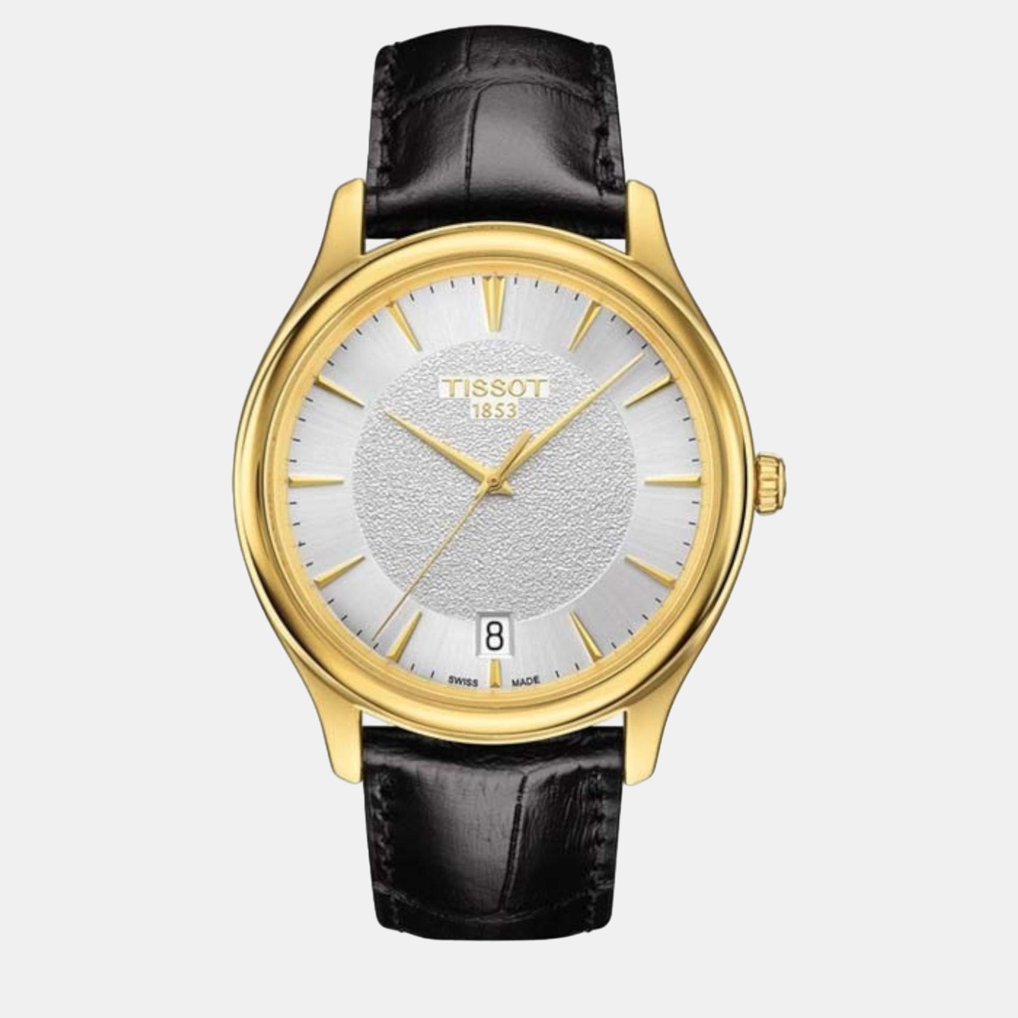 Tissot black fascination 18k gold ref. t924.410.16.031.00 40mm