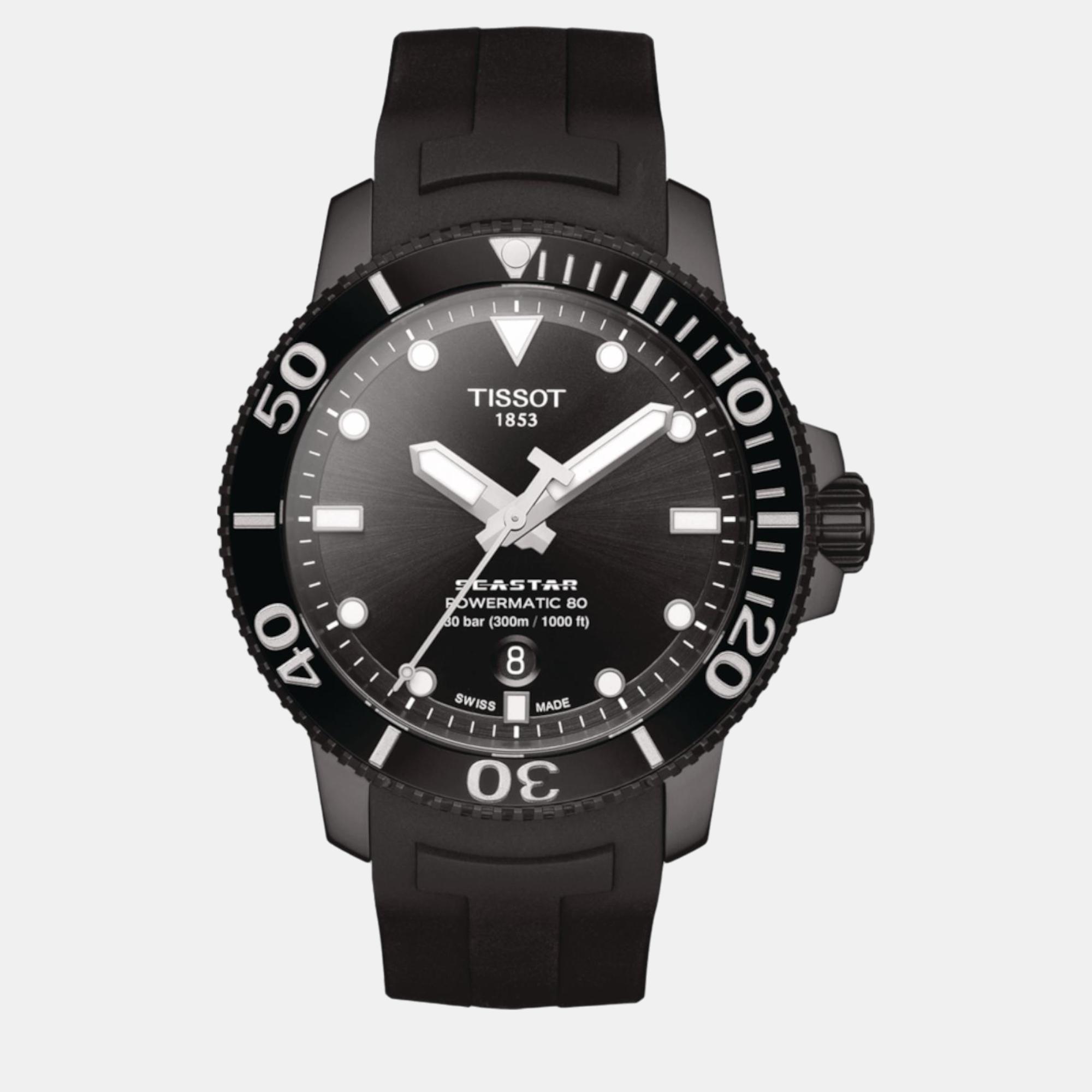 Tissot black seastar 1000 powermatic 80 t120.407.37.051.00 43mm