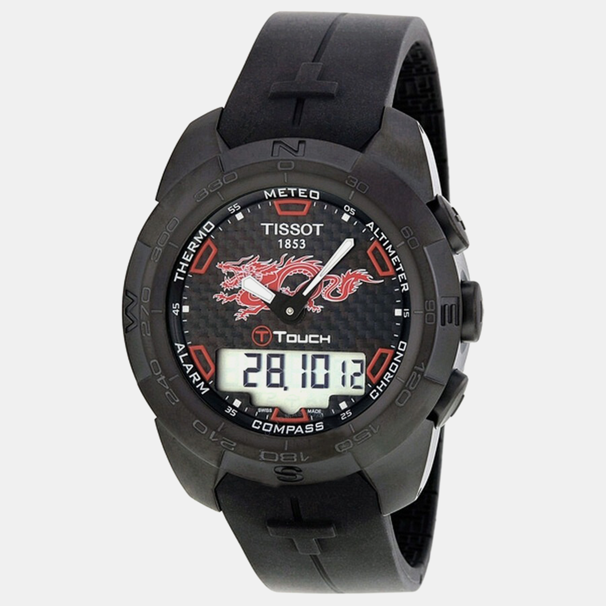 Tissot t-touch expert dragon 2012 black quartz watch t013.420.47.201.01 43mm