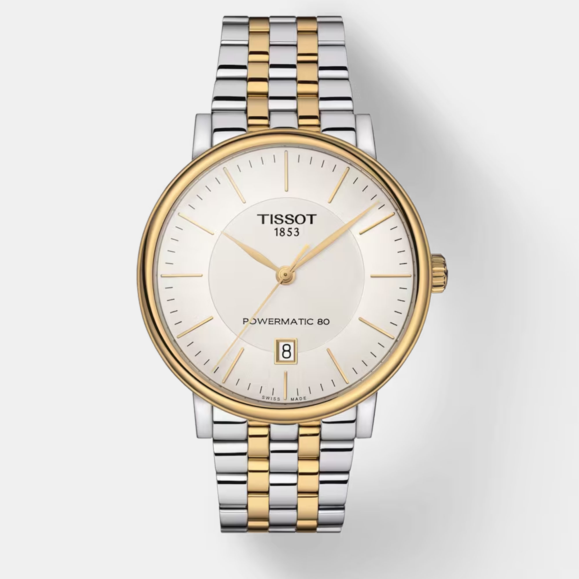 Tissot carson premium powermatic 80 t122.407.22.031.00 gold stainlesssteel watch