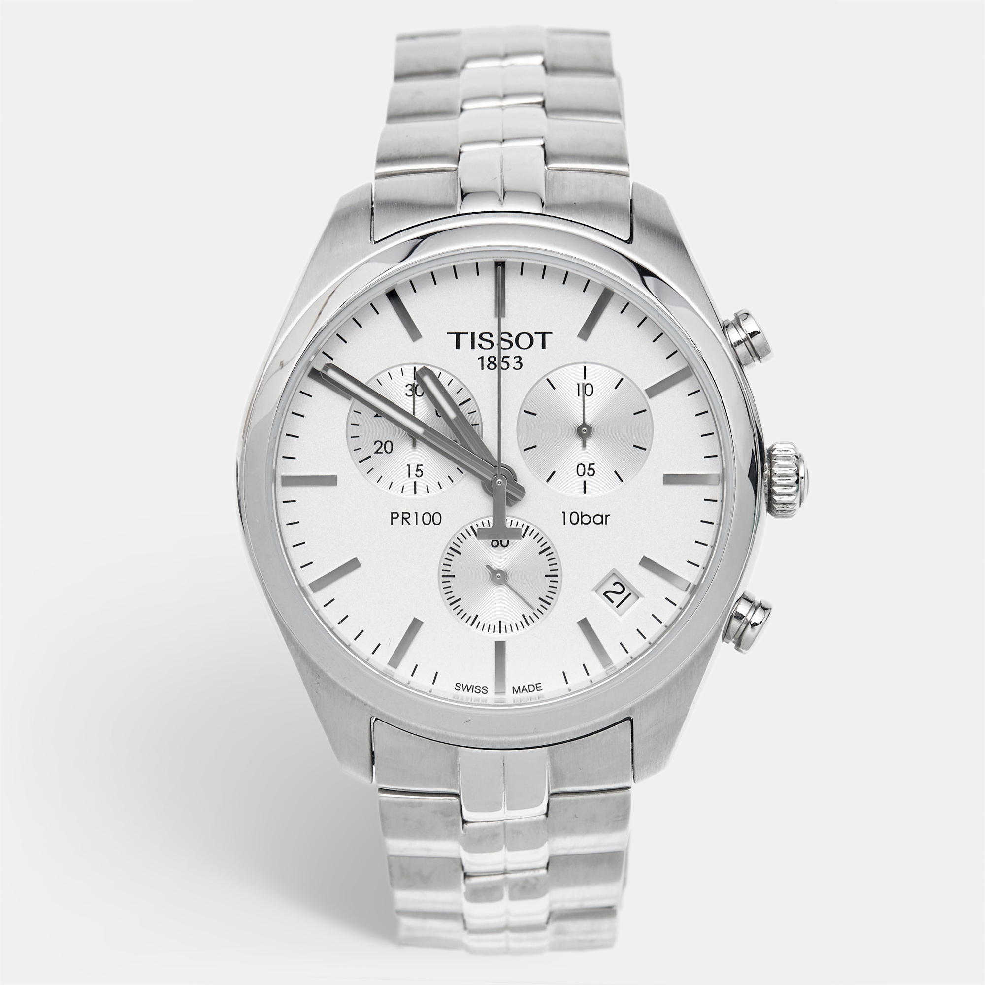 Tissot Silver Stainless Steel T-Sport PR100 T101.417.11.031.00 Men's Wristwatch
Tissot Silver Stainless Steel T-Sport PR100 T101.417.11.031.00 Men's Wristwatch