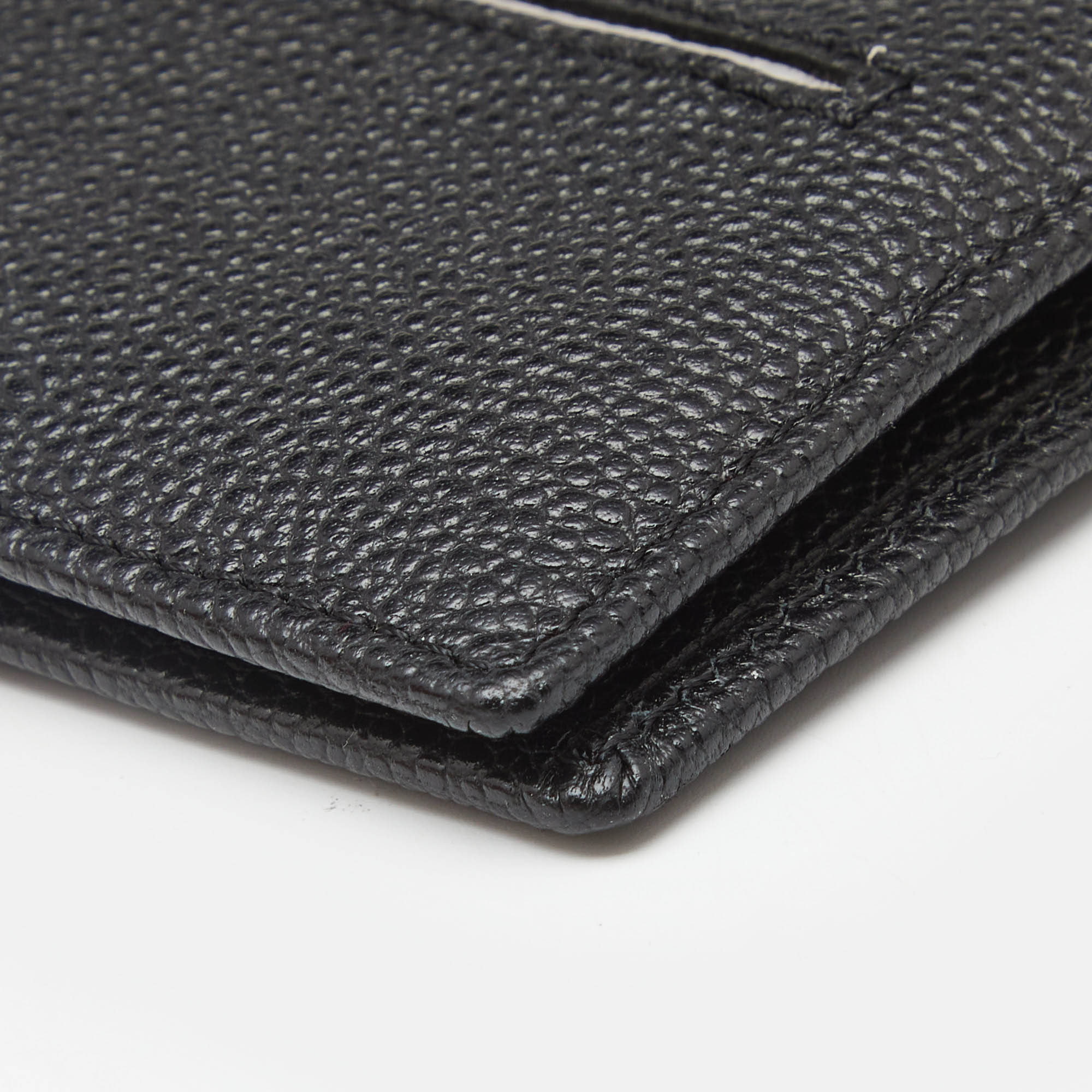 Tod's Black Leather Bifold Compact Wallet