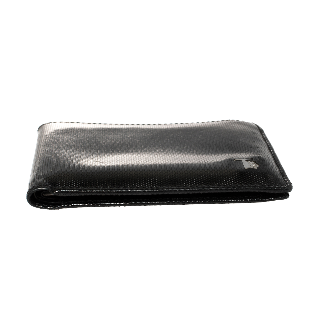 Tod's Black Patent Leather Bifold Wallet