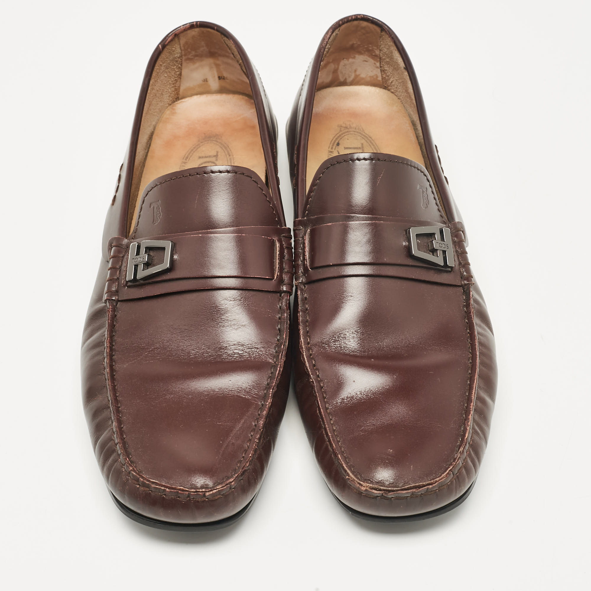 Tod's Brown Leather Slip On Loafers Size 43