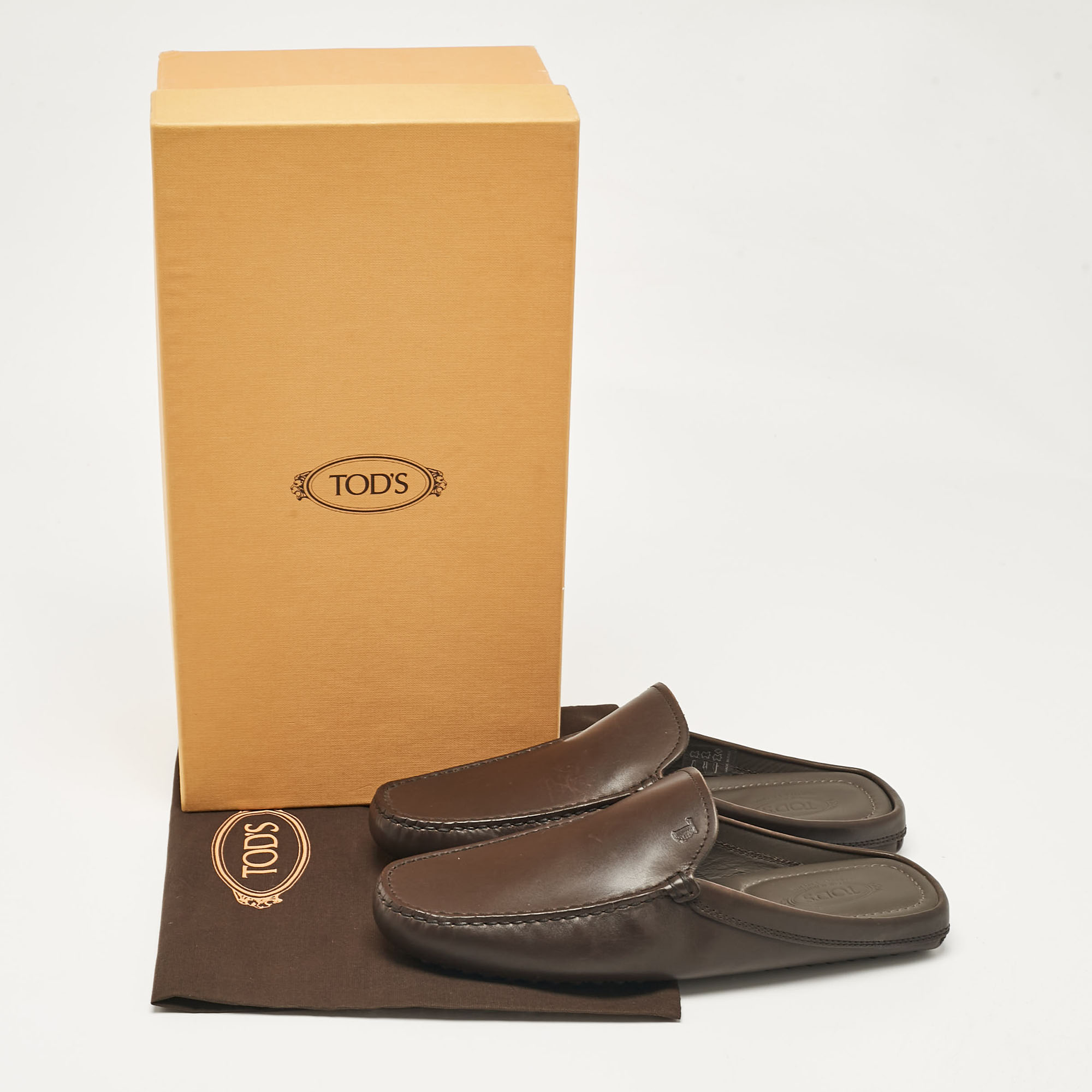 Tod's Brown Leather Mules Size 39.5