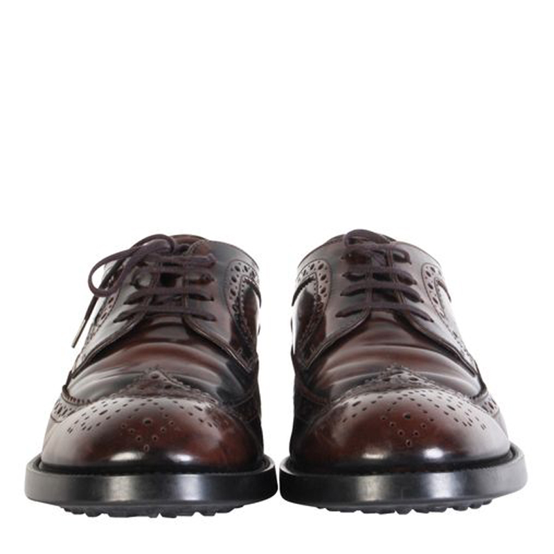 

Tod's Brown Leather Lace Up Brogues Size