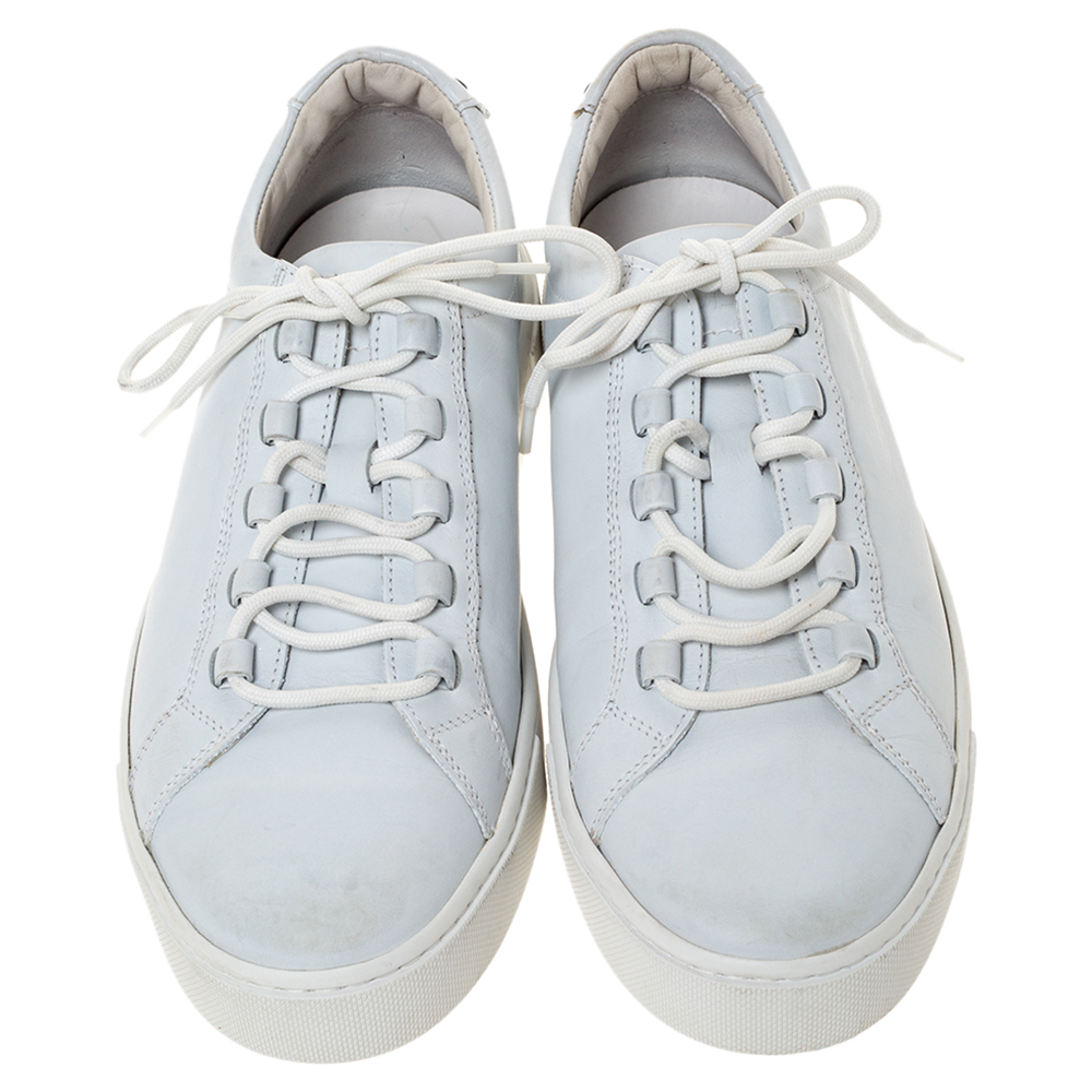 Tod's White Leather Low Top Lace Up Sneakers Size 39.5