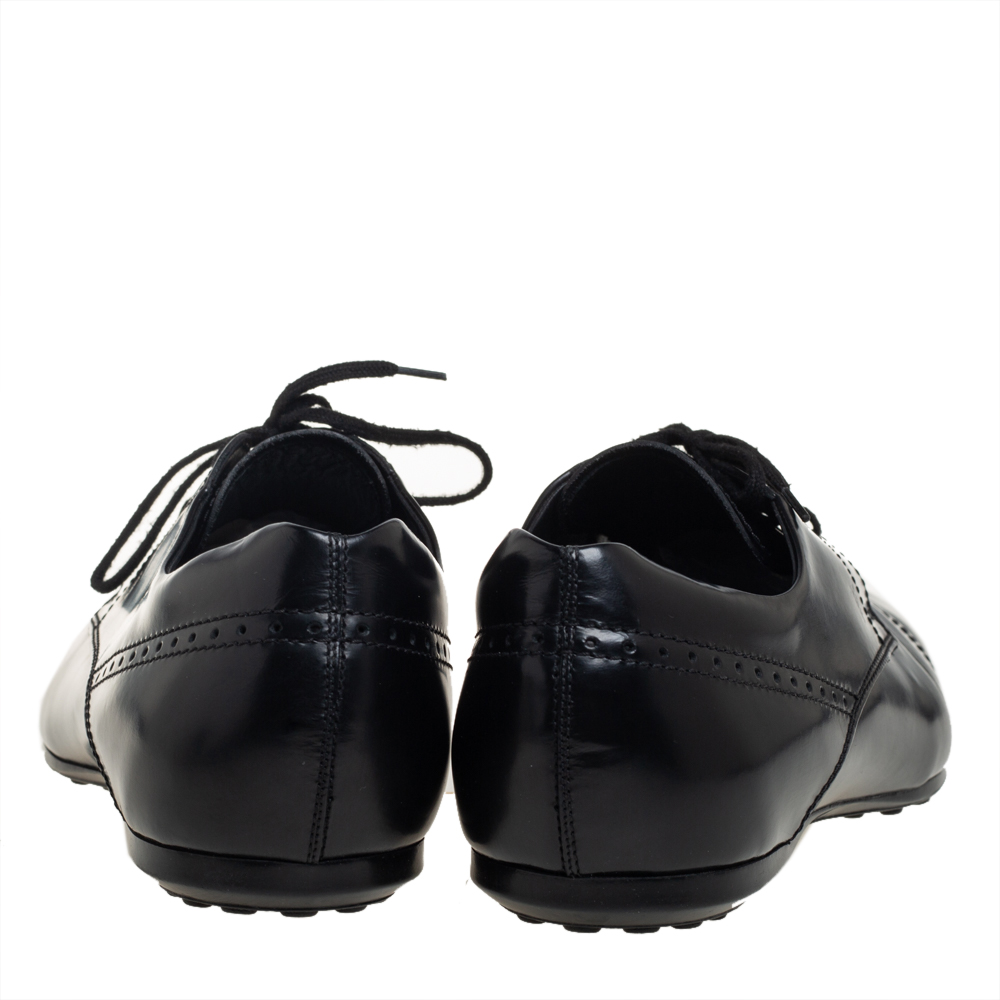Tod's Black Leather Lace Up Oxford Size 41.5