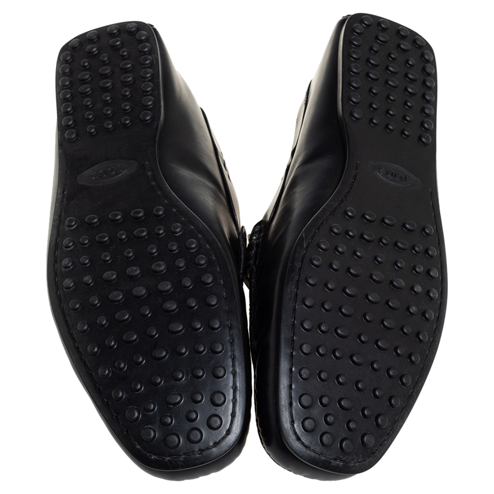 Tod's Black Leather Slip On Loafer Size 43