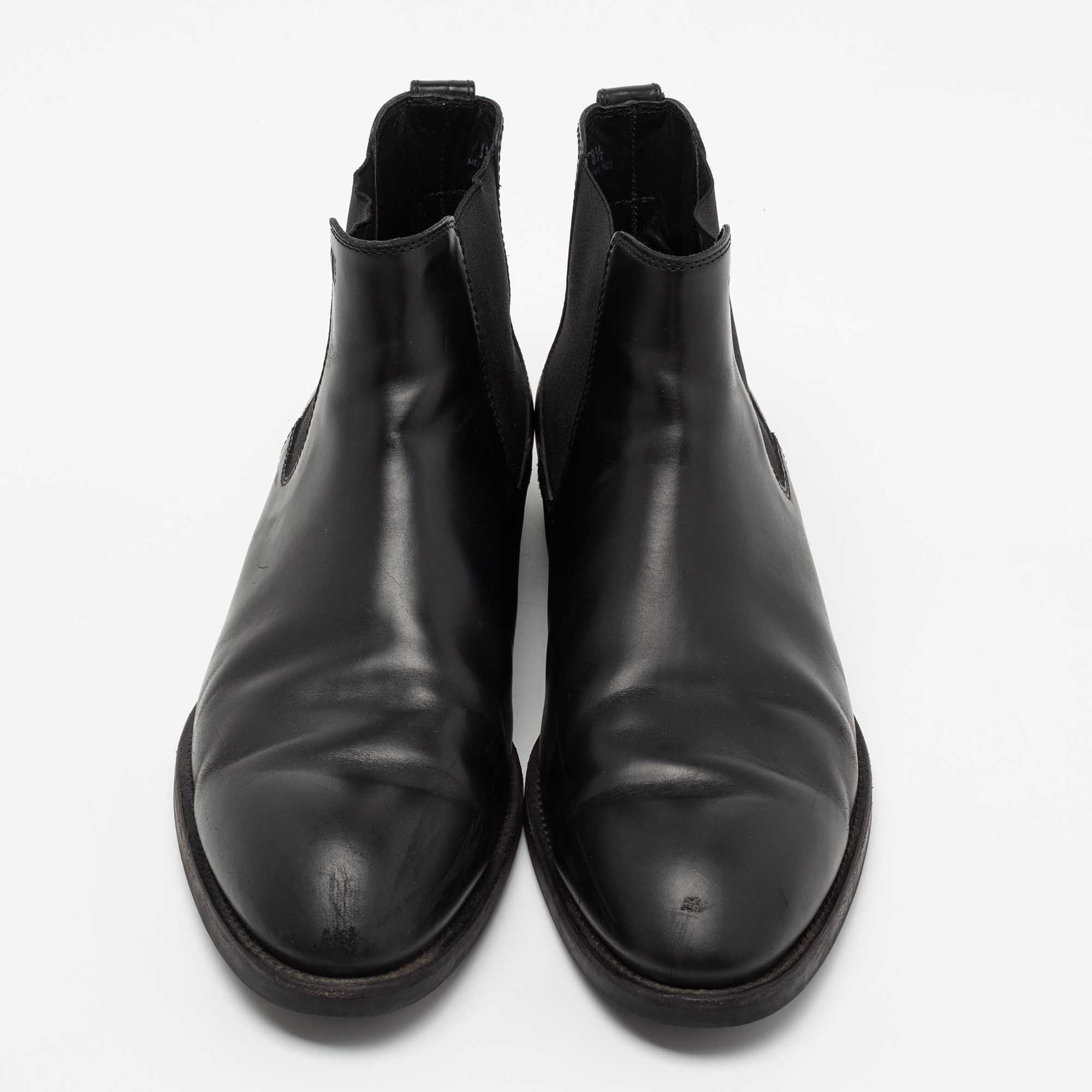 Tod's Black Leather Ankle Length Boots Size 42.5
