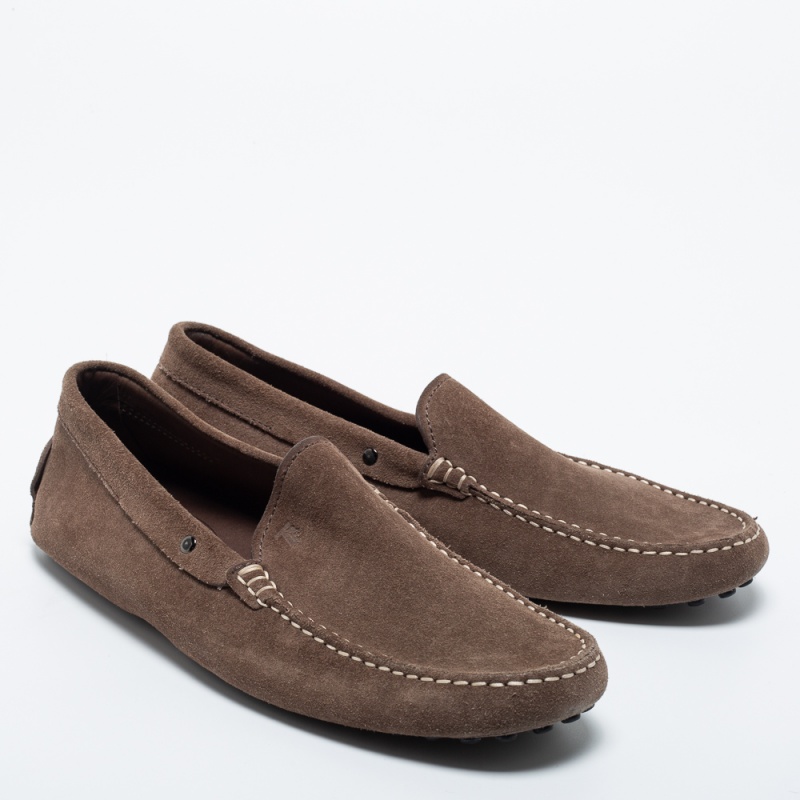 Tod's Brown Suede Slip On Loafers Size 39.5