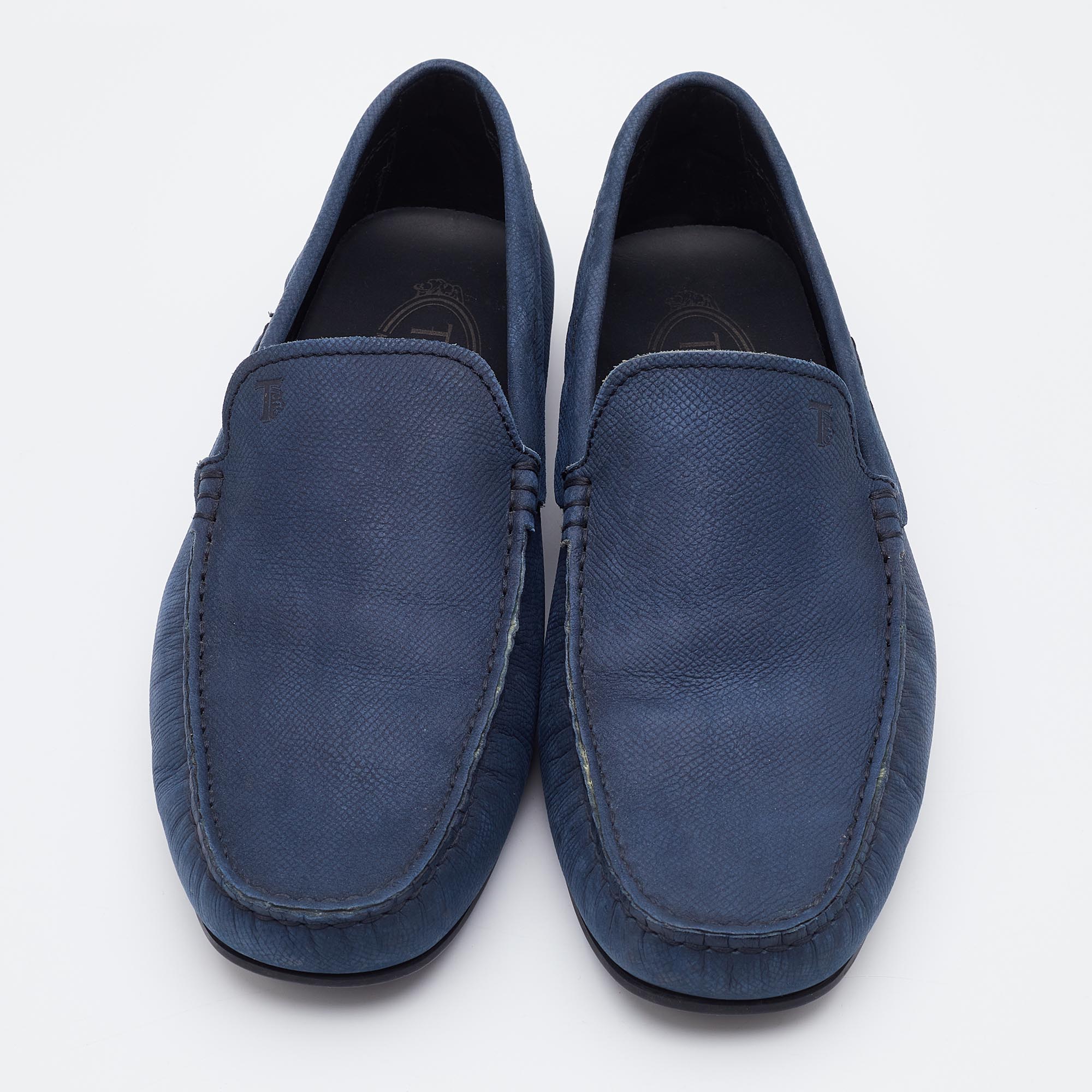 Tod's Blue Leather Driving Loafers Size 40