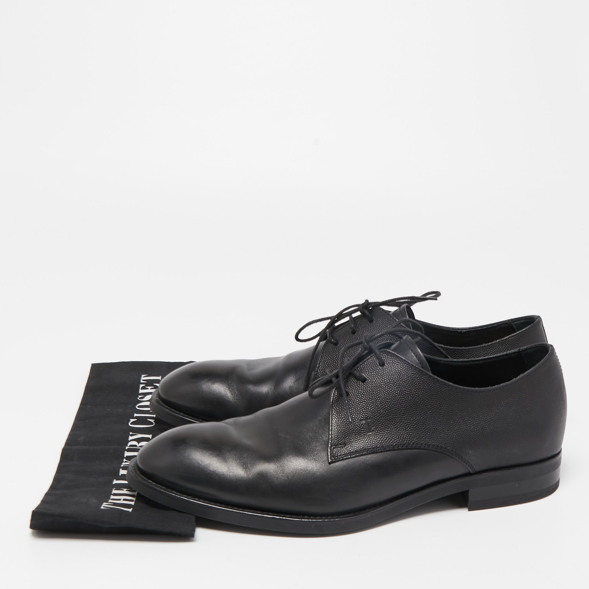 Tod's Black Leather Lace Up Derby Size 42