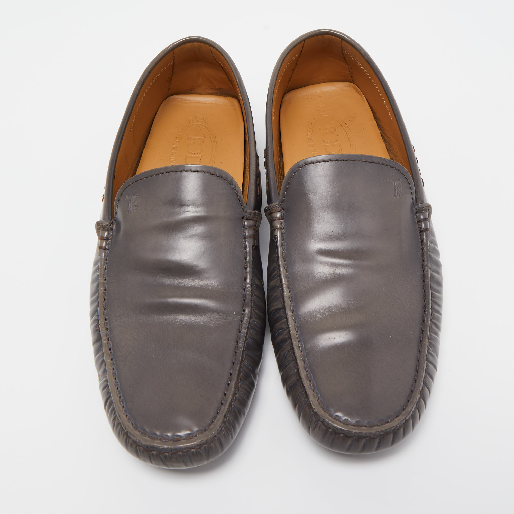 Tod's Light Brown Leather Slip On Loafers Size 41.5