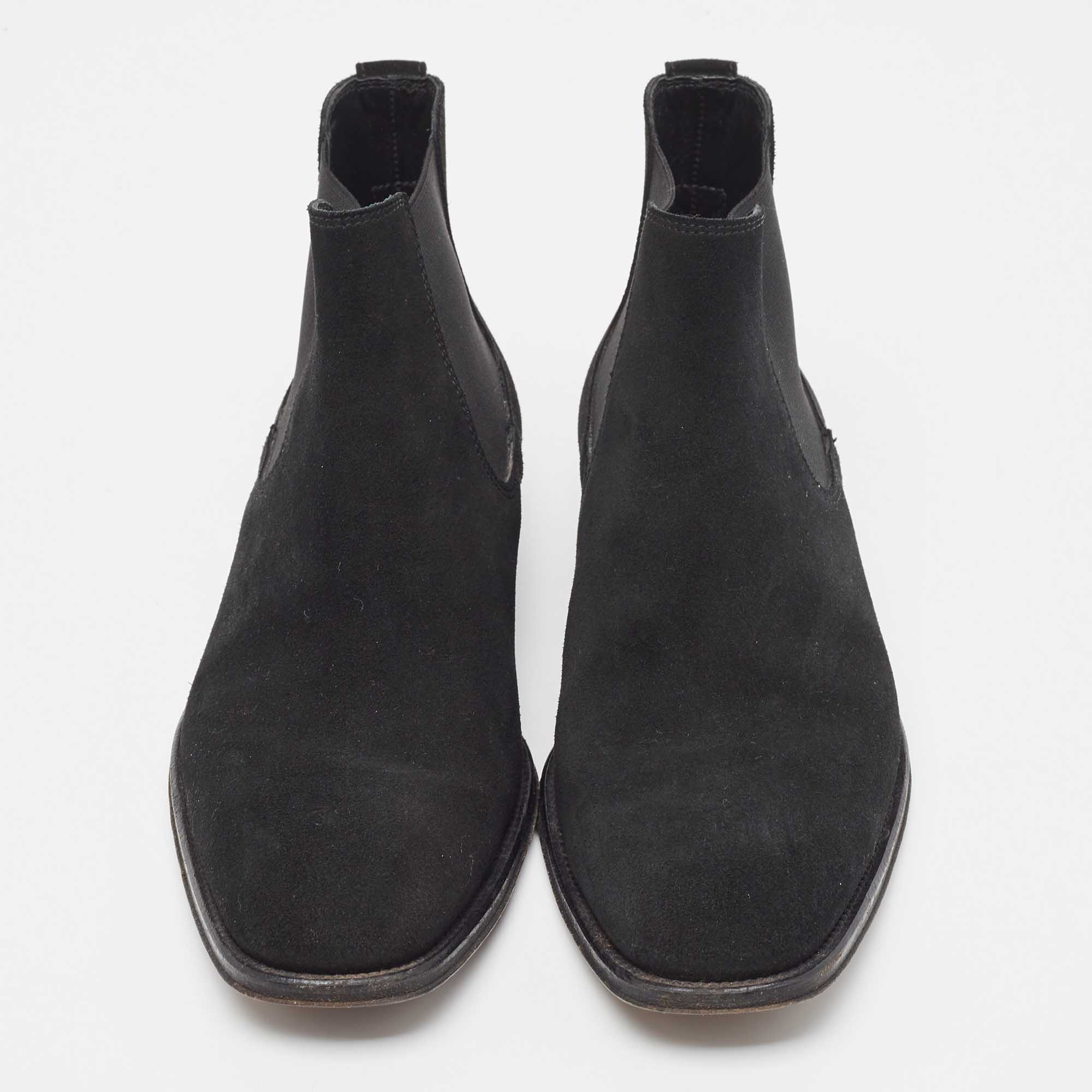 Tod's Black Suede Ankle Boots Size 39.5