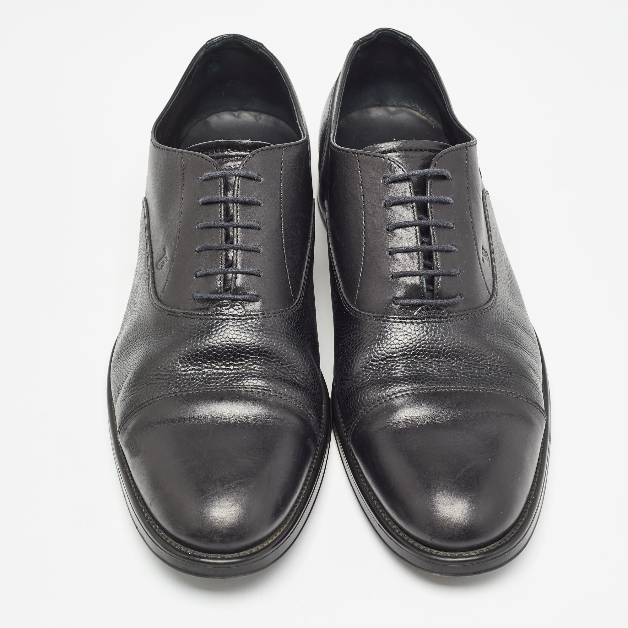 Tod's Black Leather Lace Up Oxfords Size 43