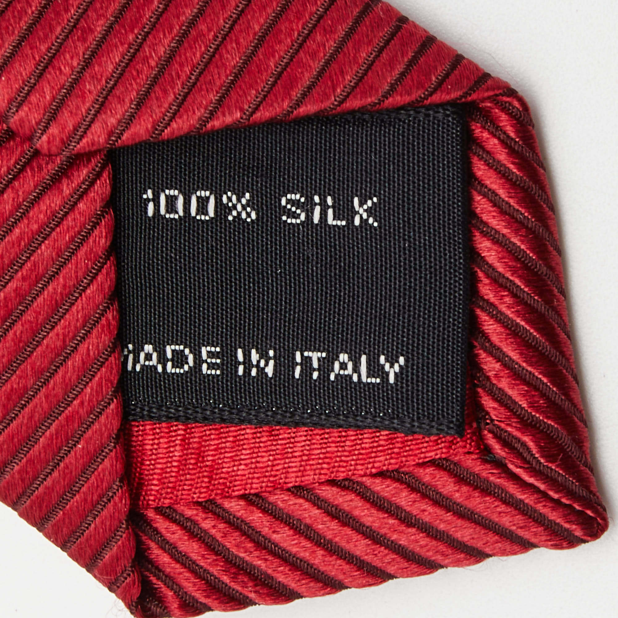 Tom Ford Red Striped Silk Tie