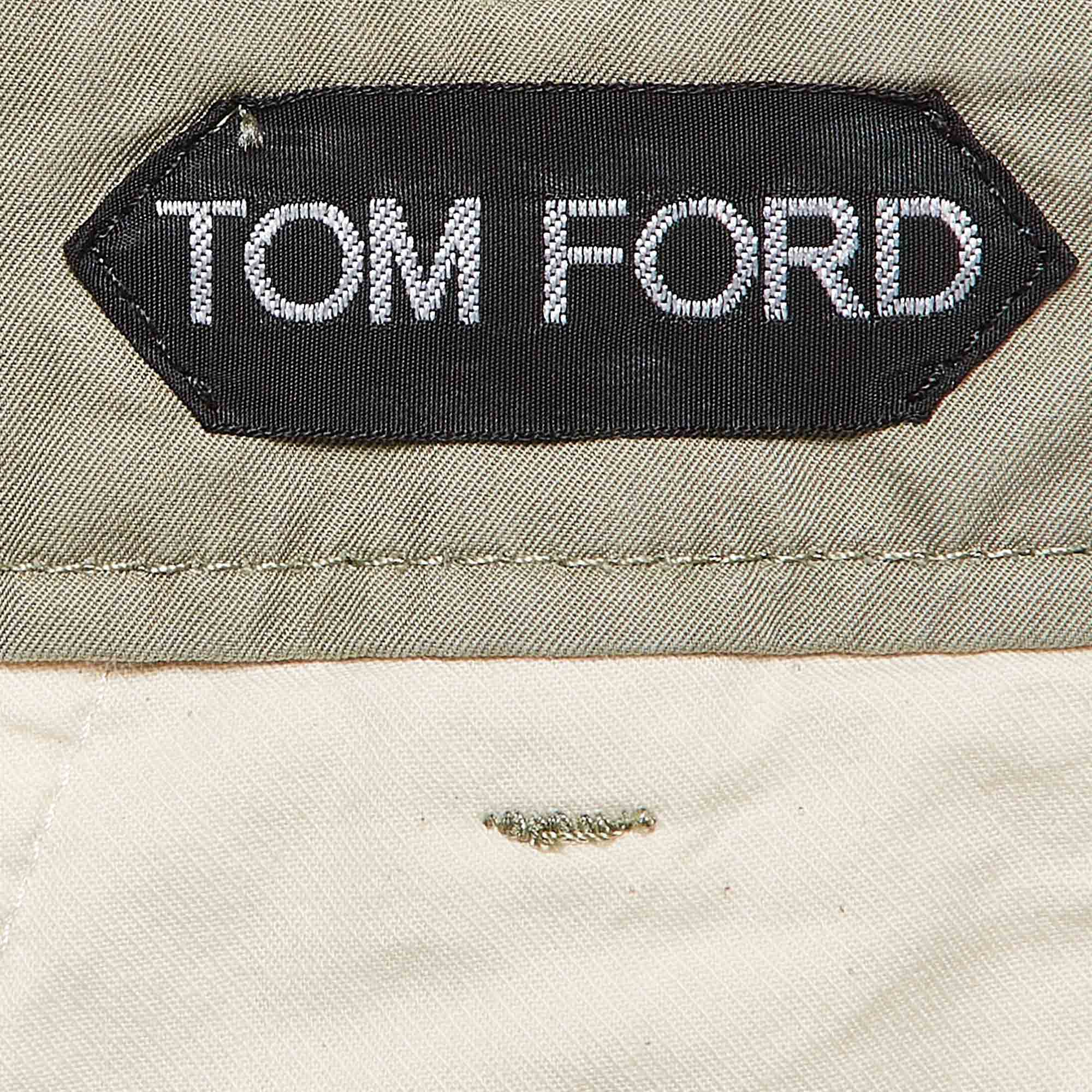 Tom Ford Light Green Cotton Cargo Pants M