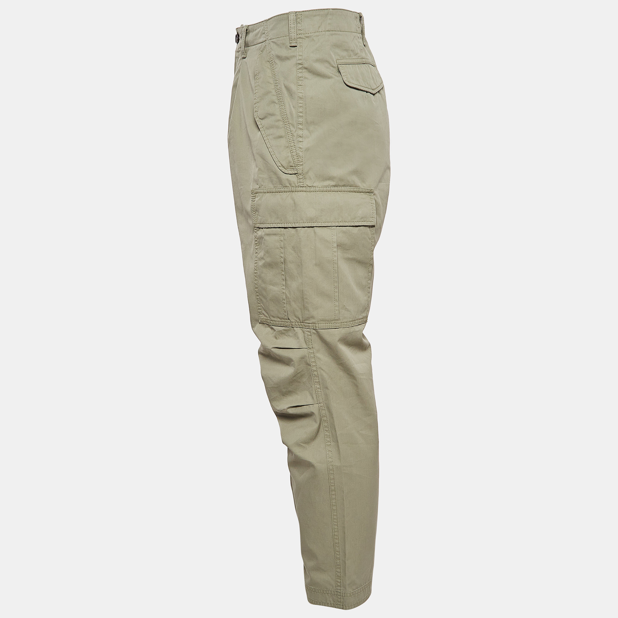 Tom Ford Light Green Cotton Cargo Pants M