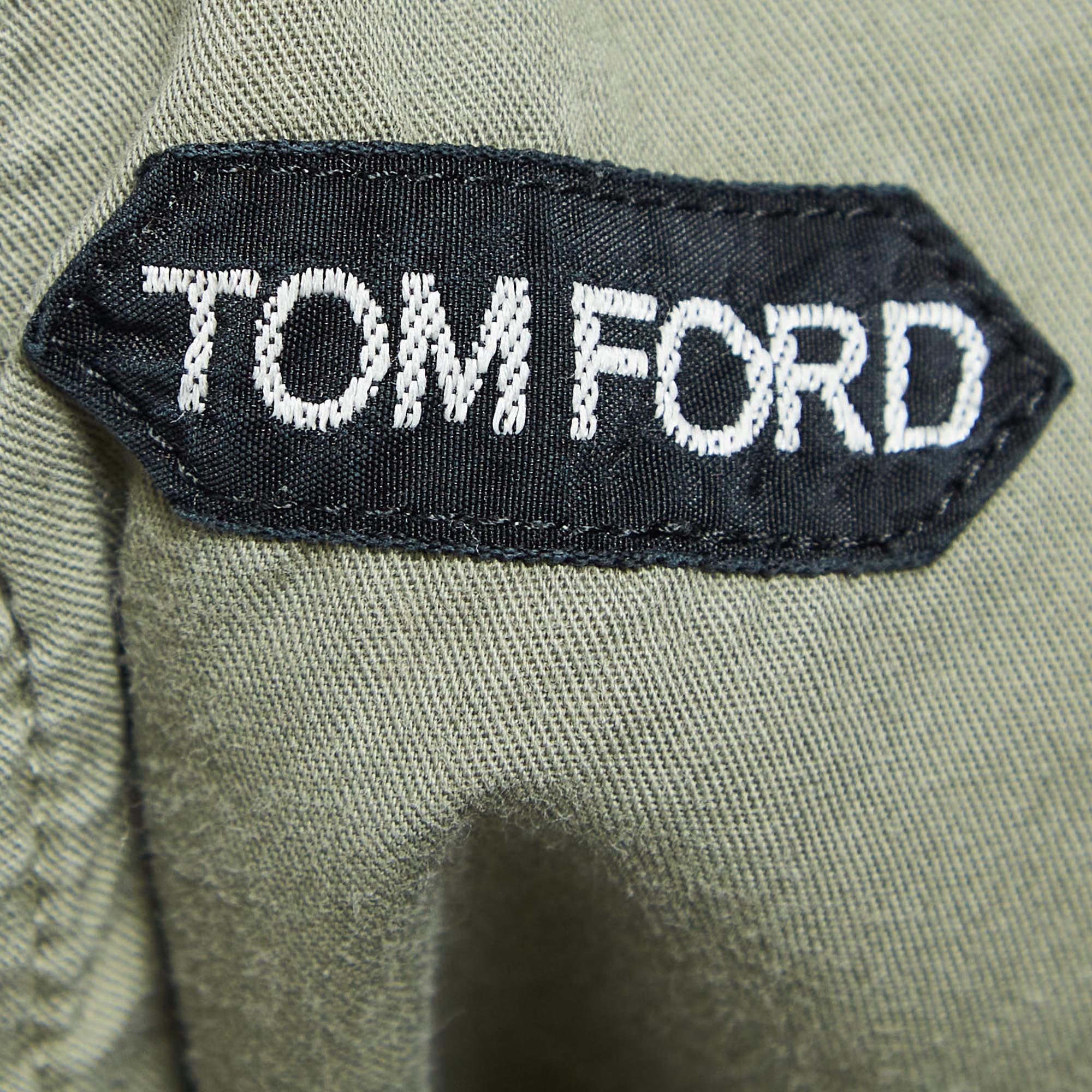 Tom Ford Sage Green Cotton Cargo Pants S