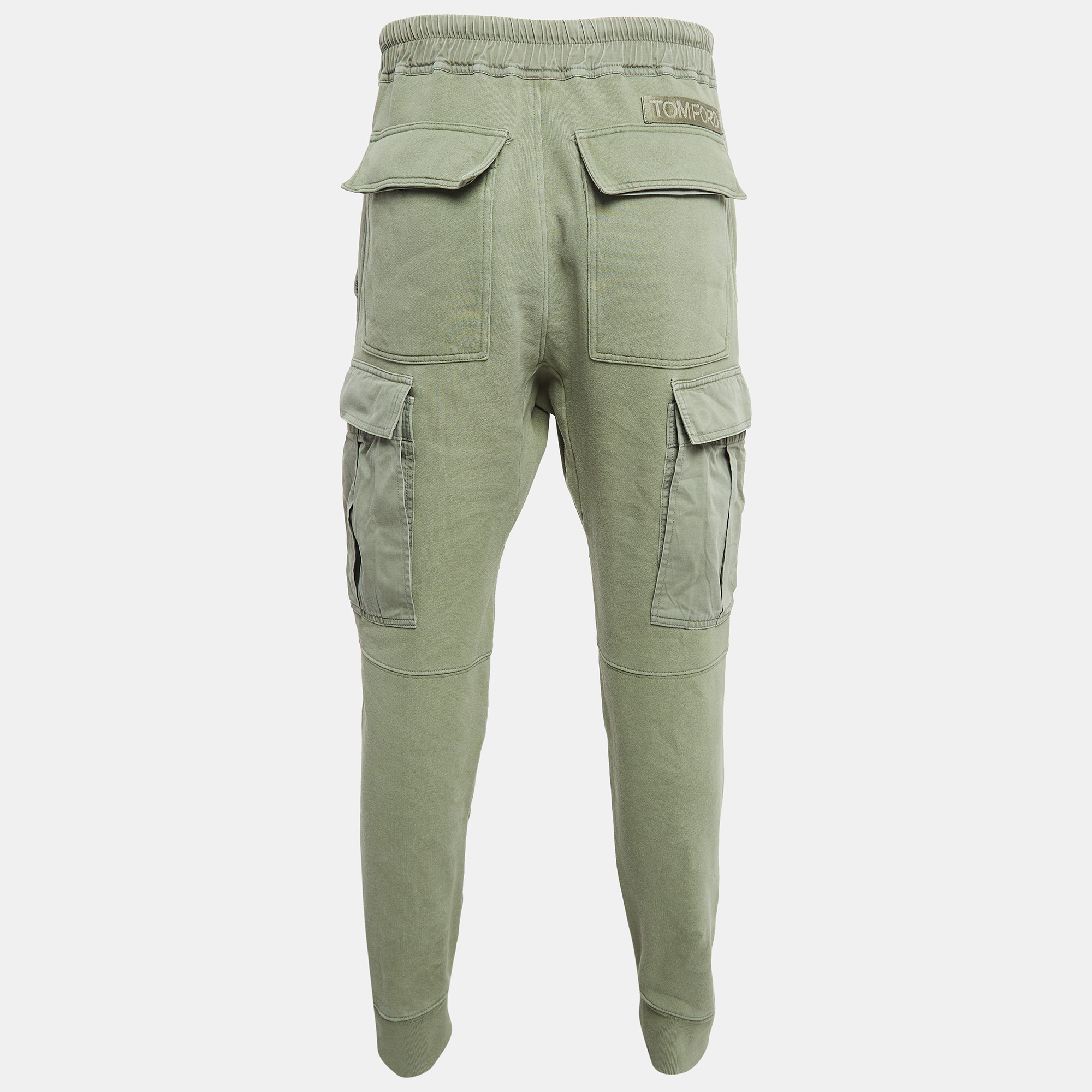 Tom Ford Sage Green Cotton Cargo Pants S