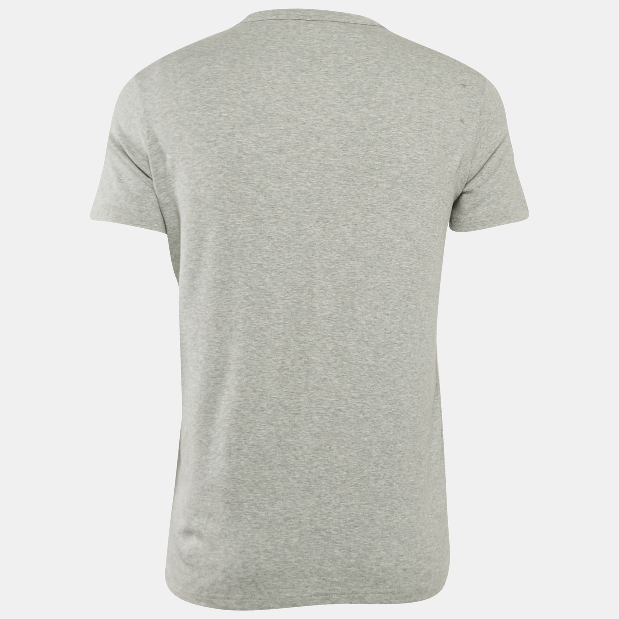 Tom Ford Grey Melange Jersey Crew Neck T-Shirt L