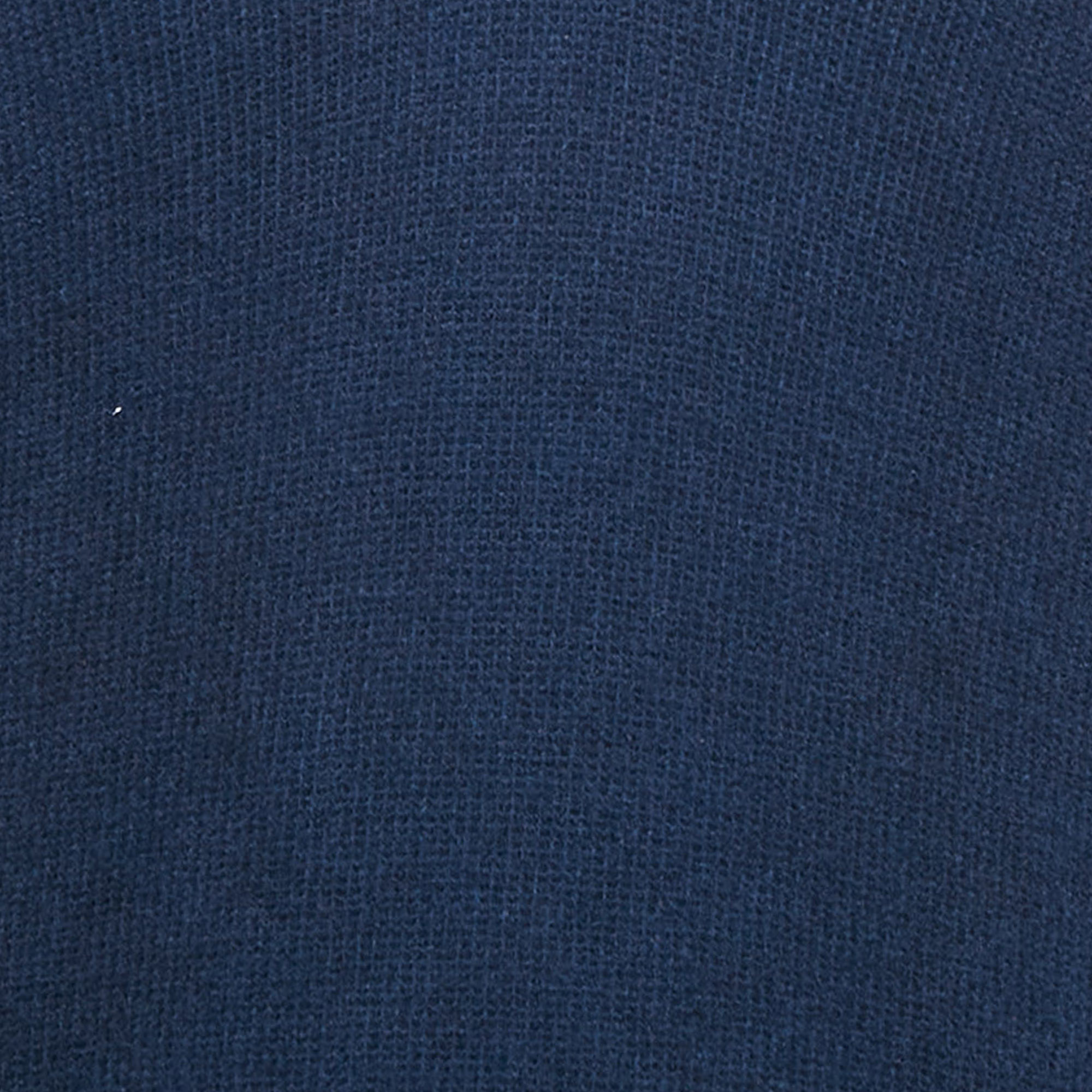 Tom Ford Navy Blue Cashmere Knit V-Neck Sweater XL