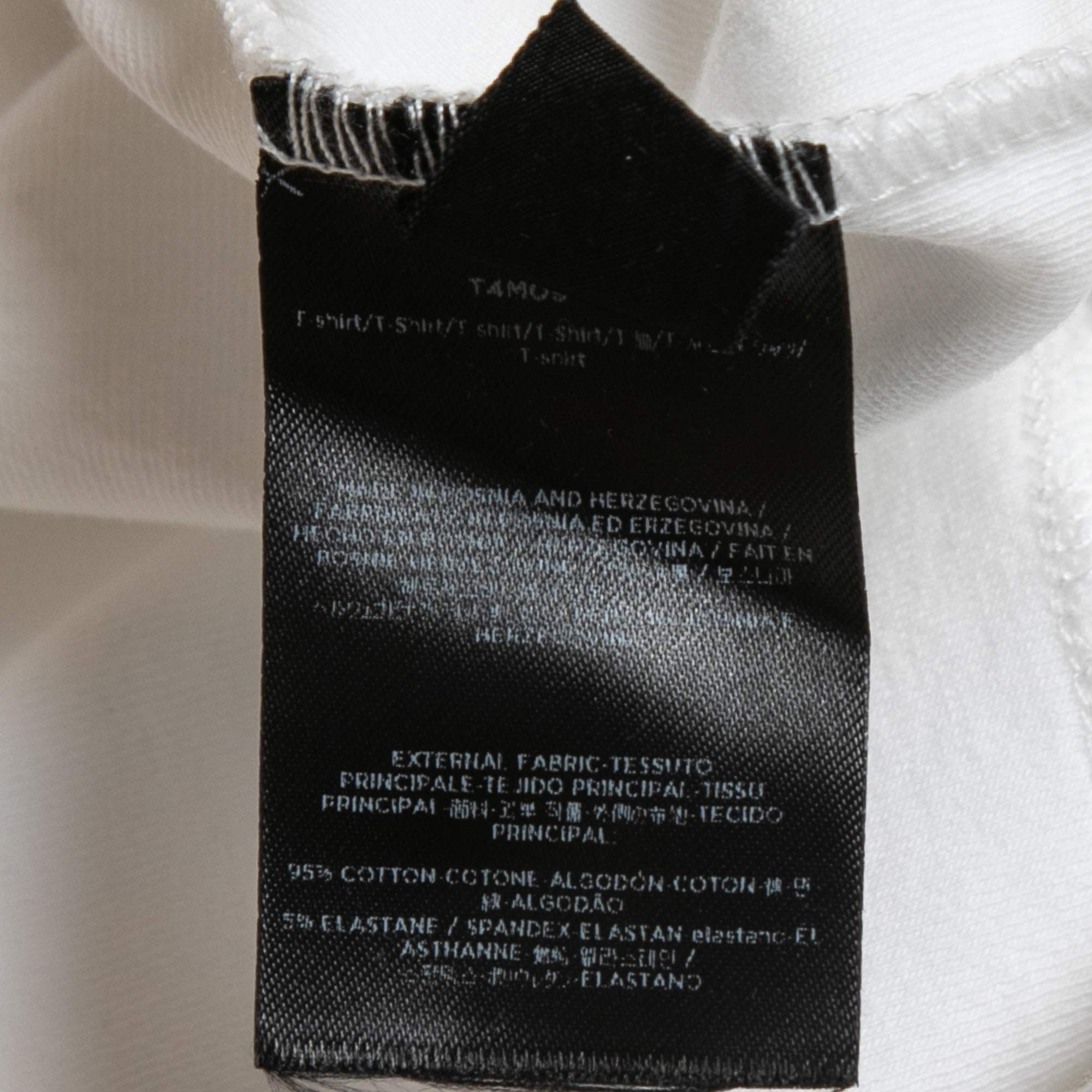 Tom Ford White Cotton V-Neck Short Sleeve T-Shirt S