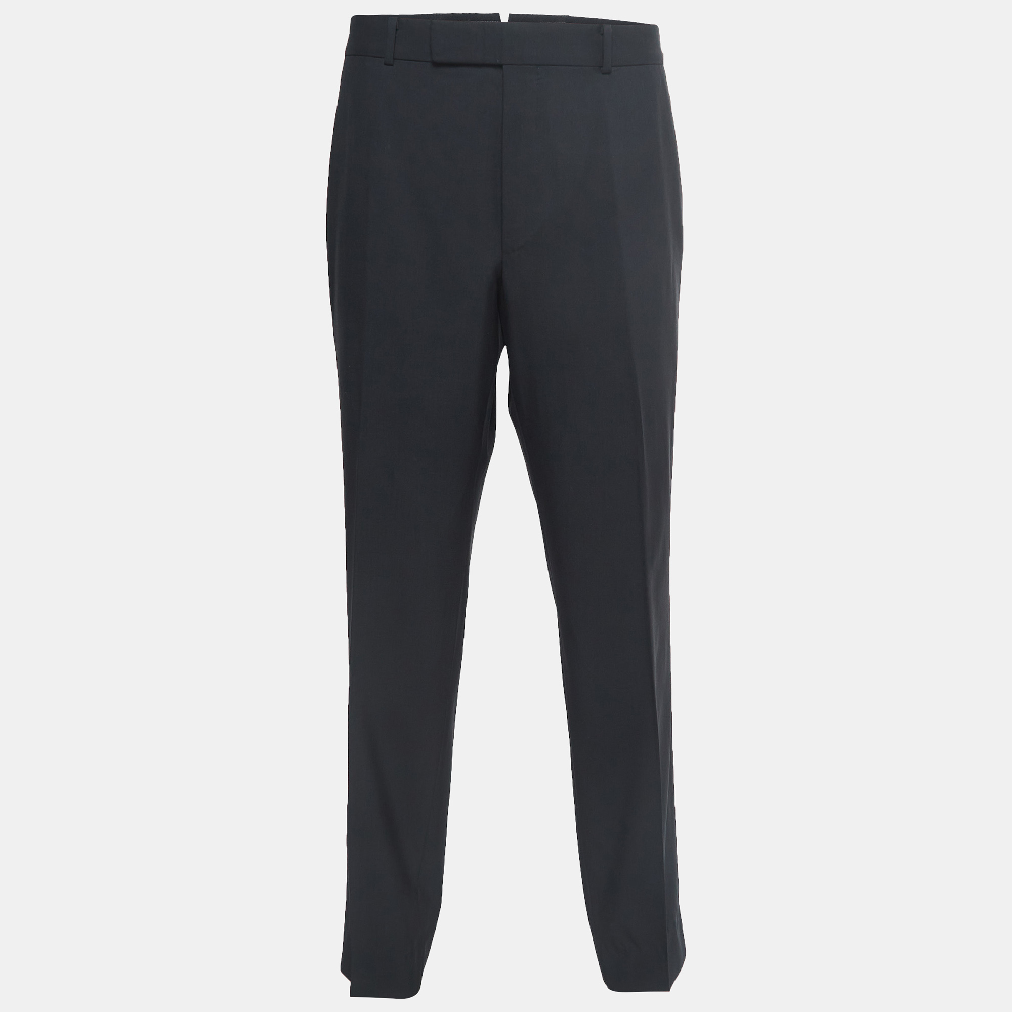 Tom Ford Black Wool Regular Fit Tailored Trousers 3XL