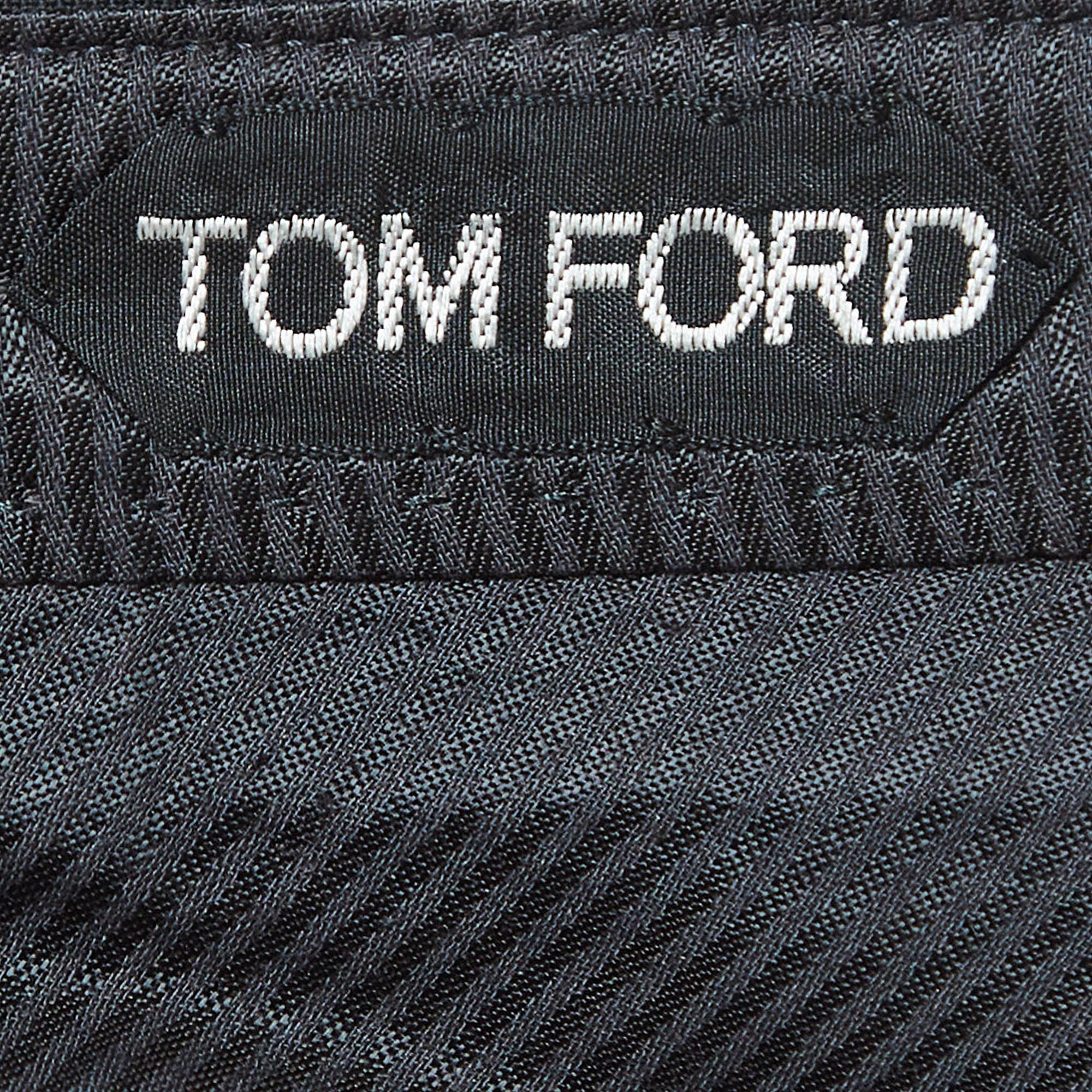 Tom Ford Black Wool Regular Fit Tailored Trousers 3XL