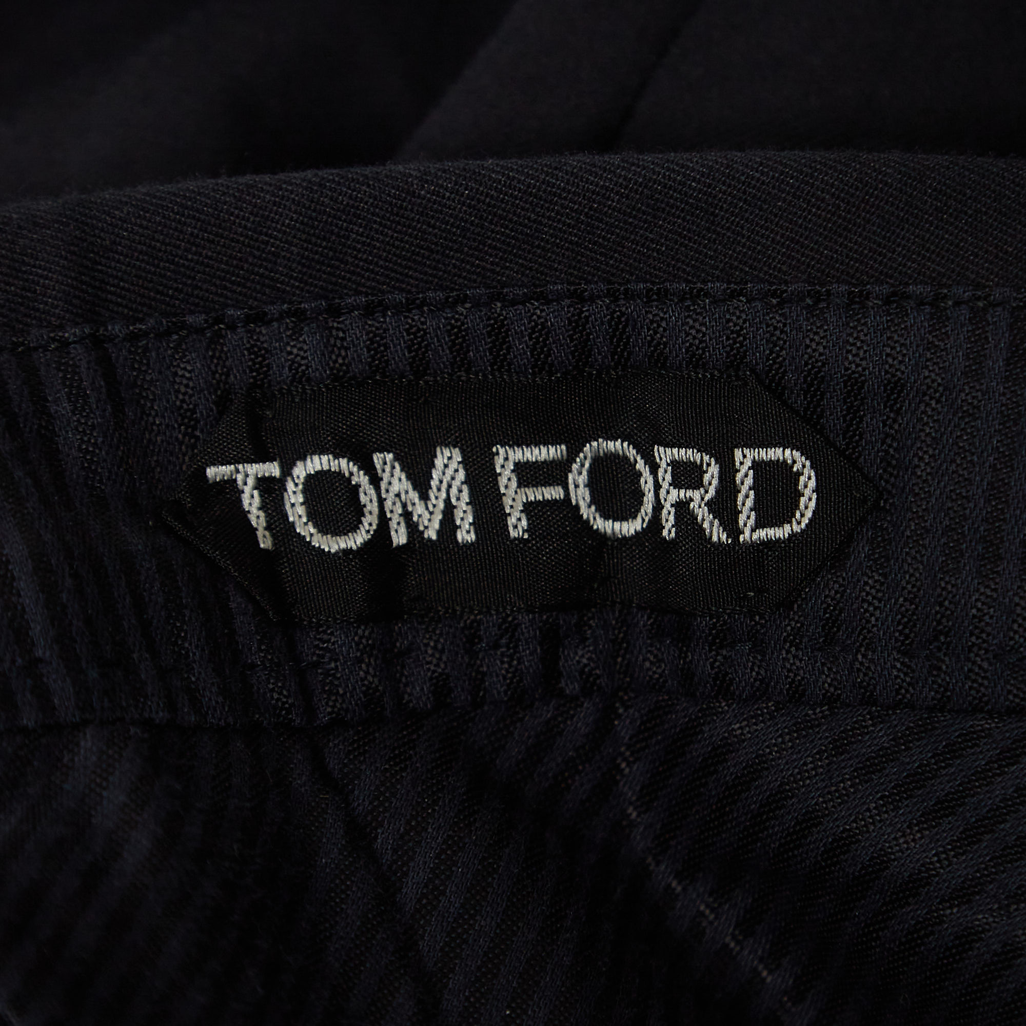 Tom Ford Black Cotton Straight Fit Pants M