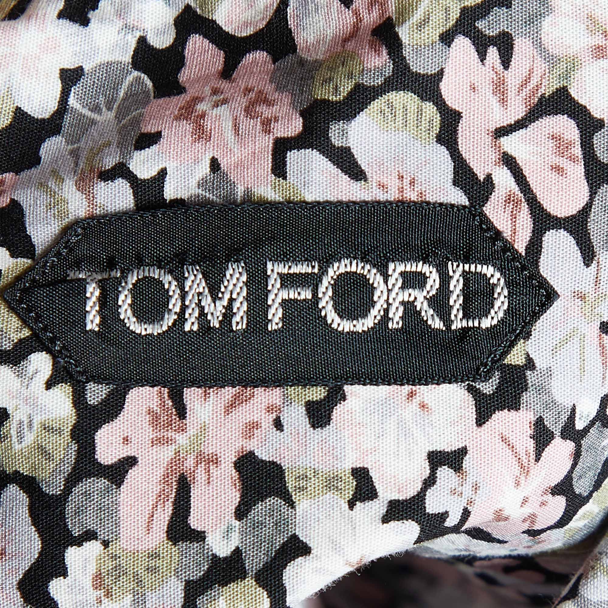 Tom Ford Multicolor Floral Print Cotton Long Sleeve Shirt L