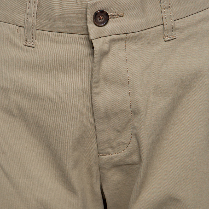 Tommy Hilfiger Beige Cotton Tailored Fit Chino Pants M