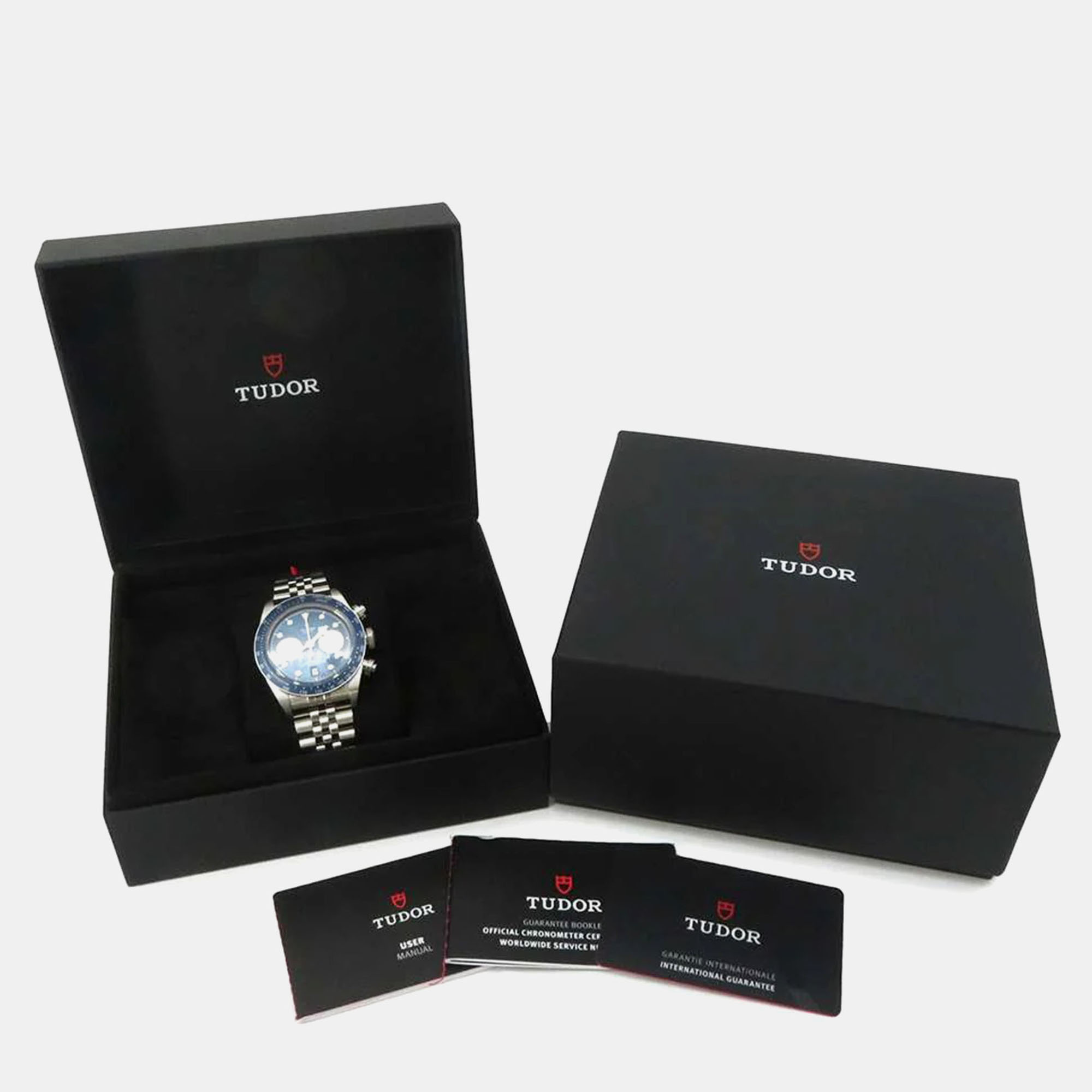 Tudor Blue Stainless Steel Black Bay M79360B-0002 Automatic Men's Wristwatch 41 Mm