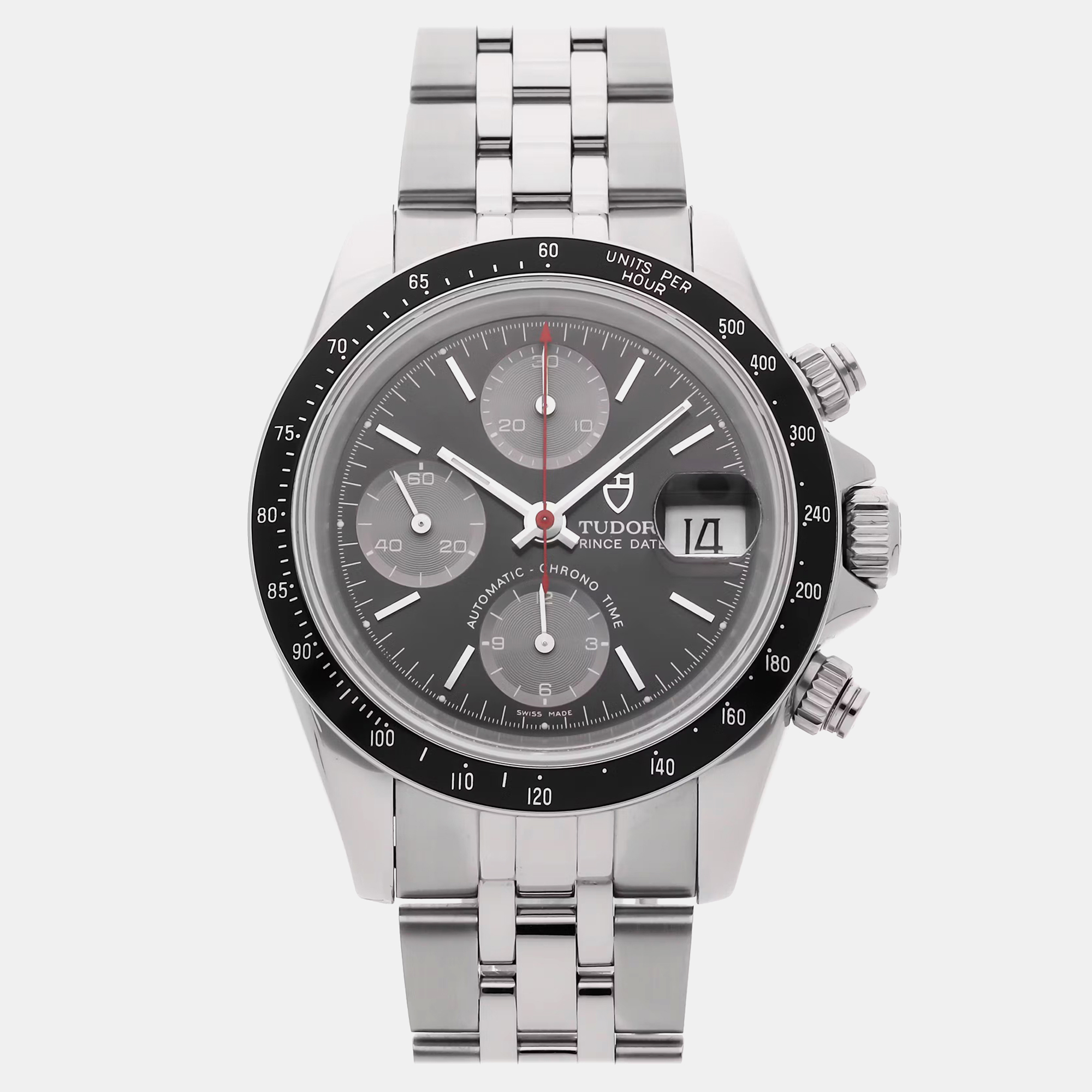 Tudor Prince Chronograph 79260P Automatic Stainless Steel Silver Dial Men's Wristwatch, Grey
Tudor Prince Chronograph 79260P Automatic Stainless Steel Silver Dial Men's Wristwatch, Grey