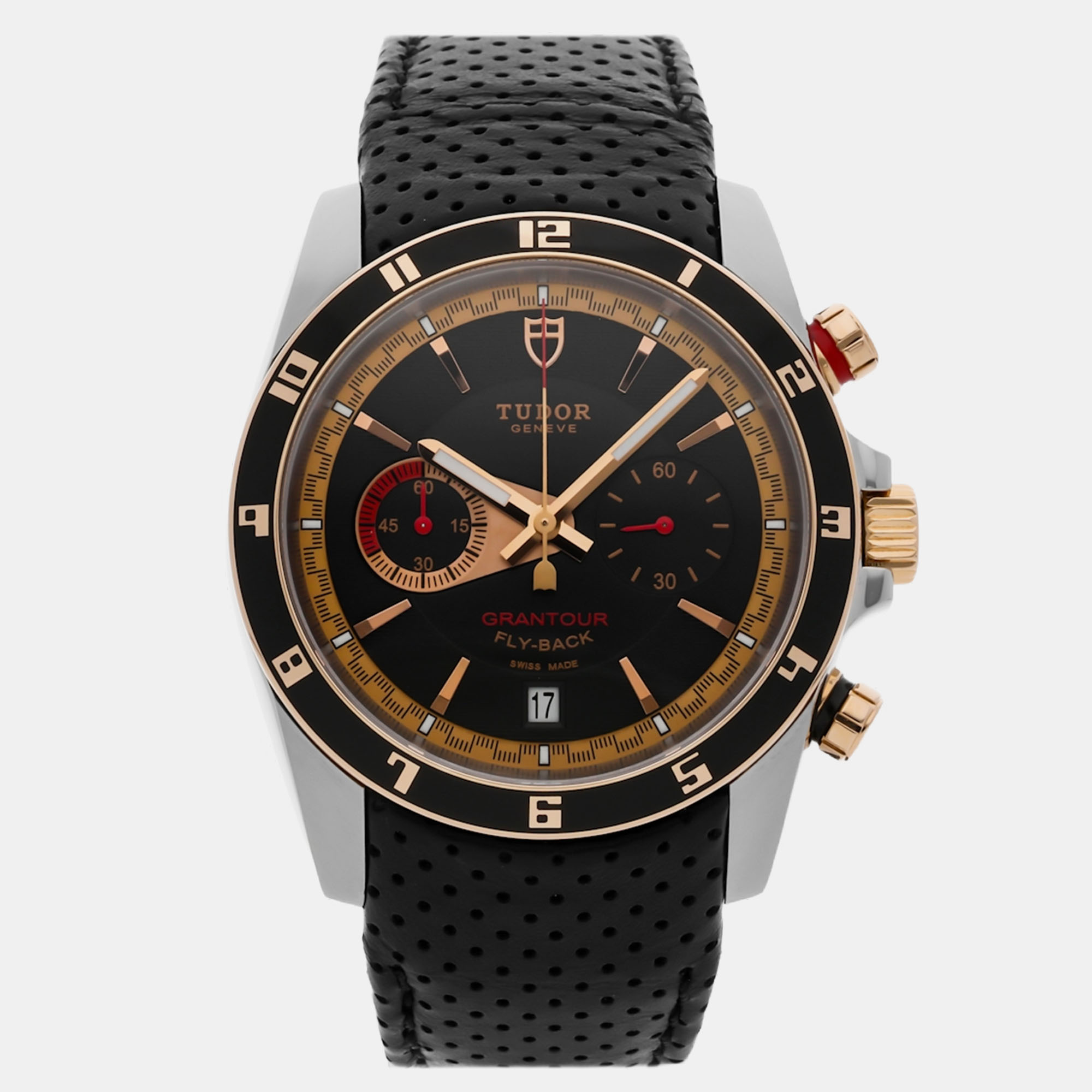 Pre-Owned Tudor Grantour Flyback 20551N Black Automatic 18k Rose Gold Stainless Steel Men's Wristwatch 42 MM
Pre-Owned Tudor Grantour Flyback 20551N Black Automatic 18k Rose Gold Stainless Steel Men's Wristwatch 42 MM