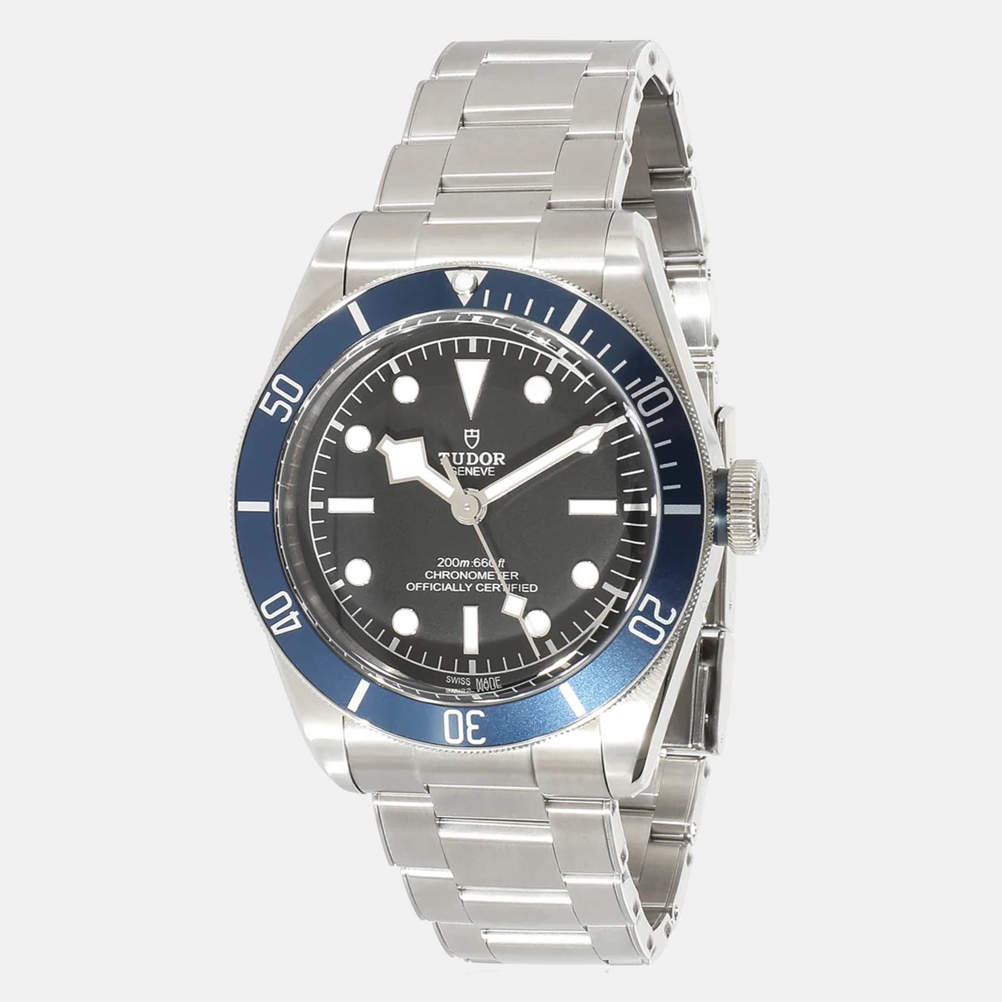 Tudor Black Stainless Steel Black Bay 79230B Automatic Men's Wristwatch 41 Mm