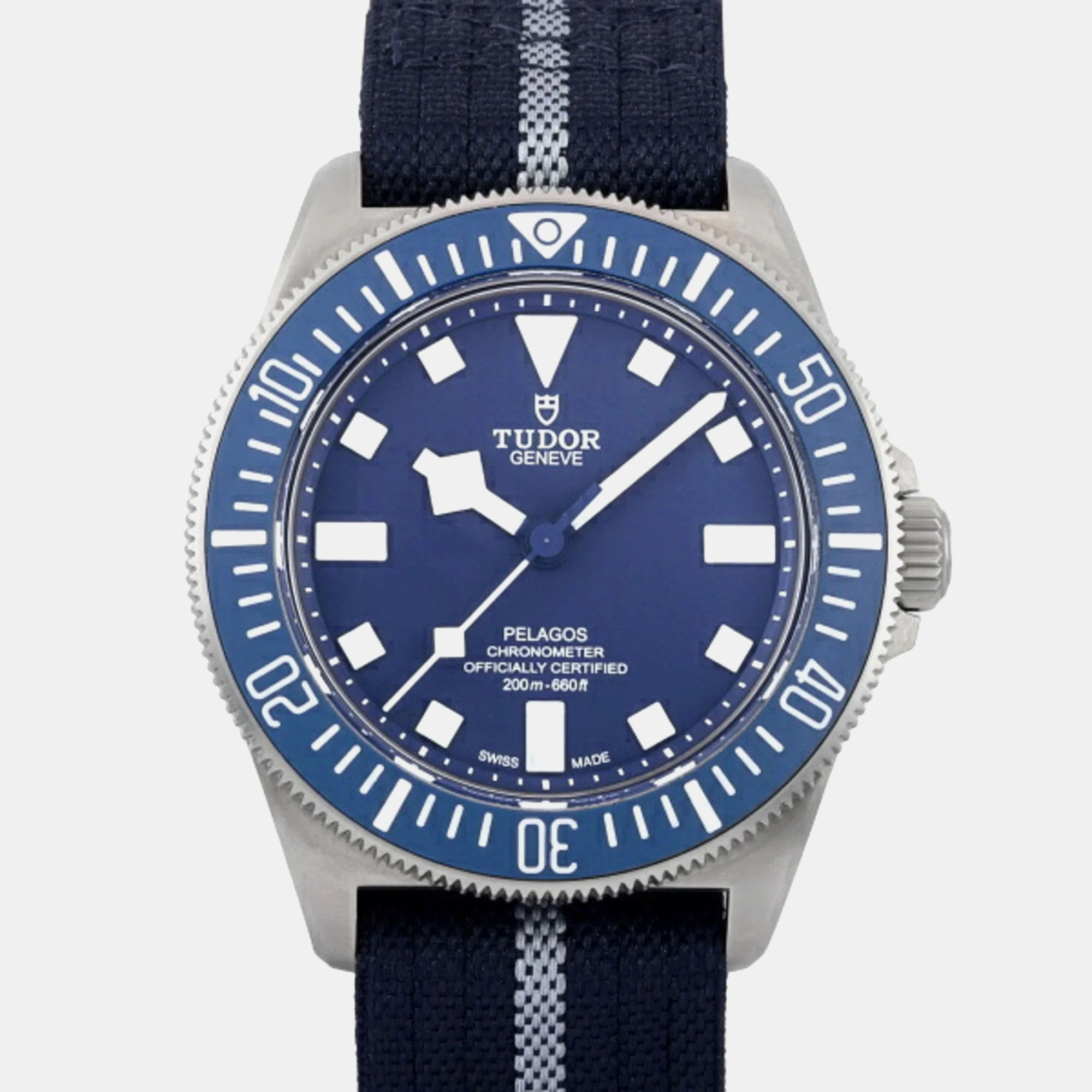 Tudor navy blue ceramic, titanium pelagos 25707b/23-0001 men's watch 42 mm