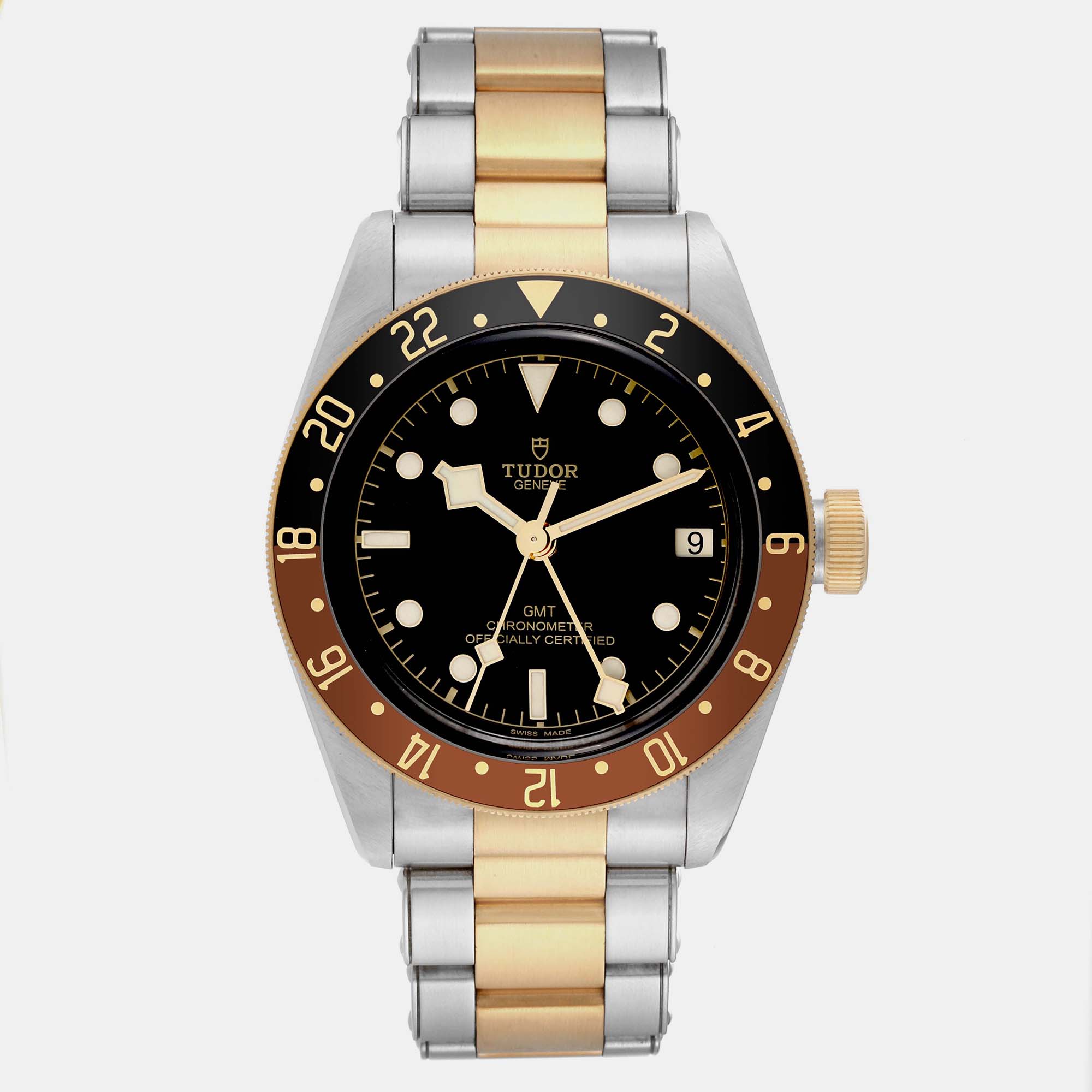 Tudor black stainless steel black bay 79833mn automatic men's wristwatch 41 mm