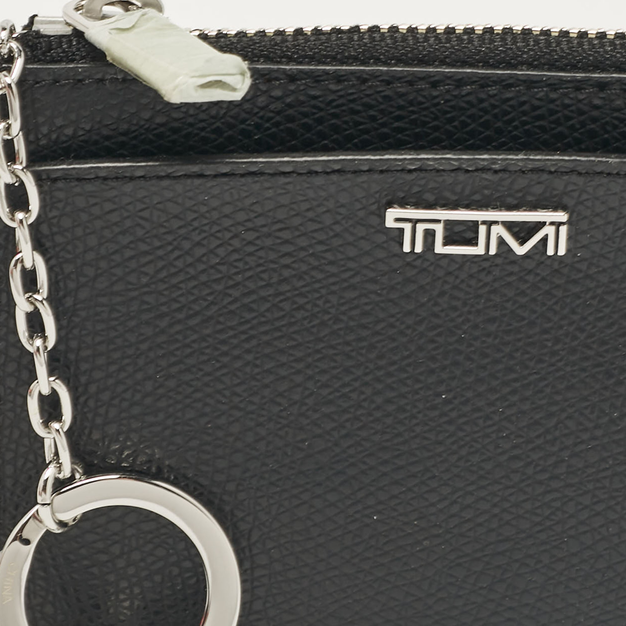 Tumi Black Leather Sinclair Slim Card Case