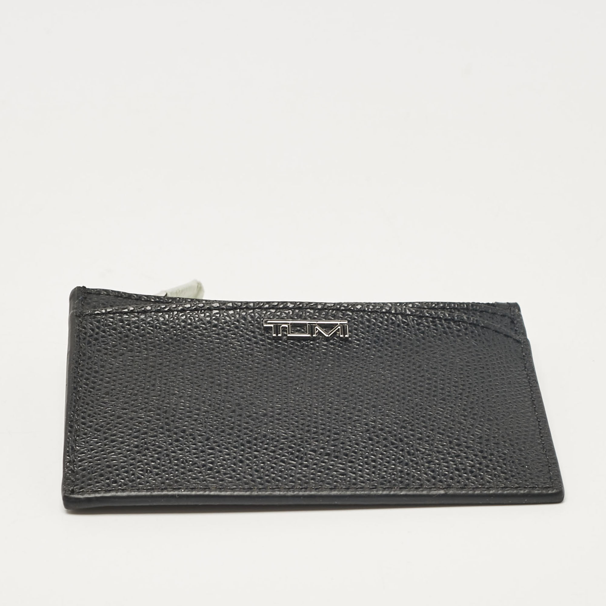 Tumi Black Leather Sinclair Slim Card Case