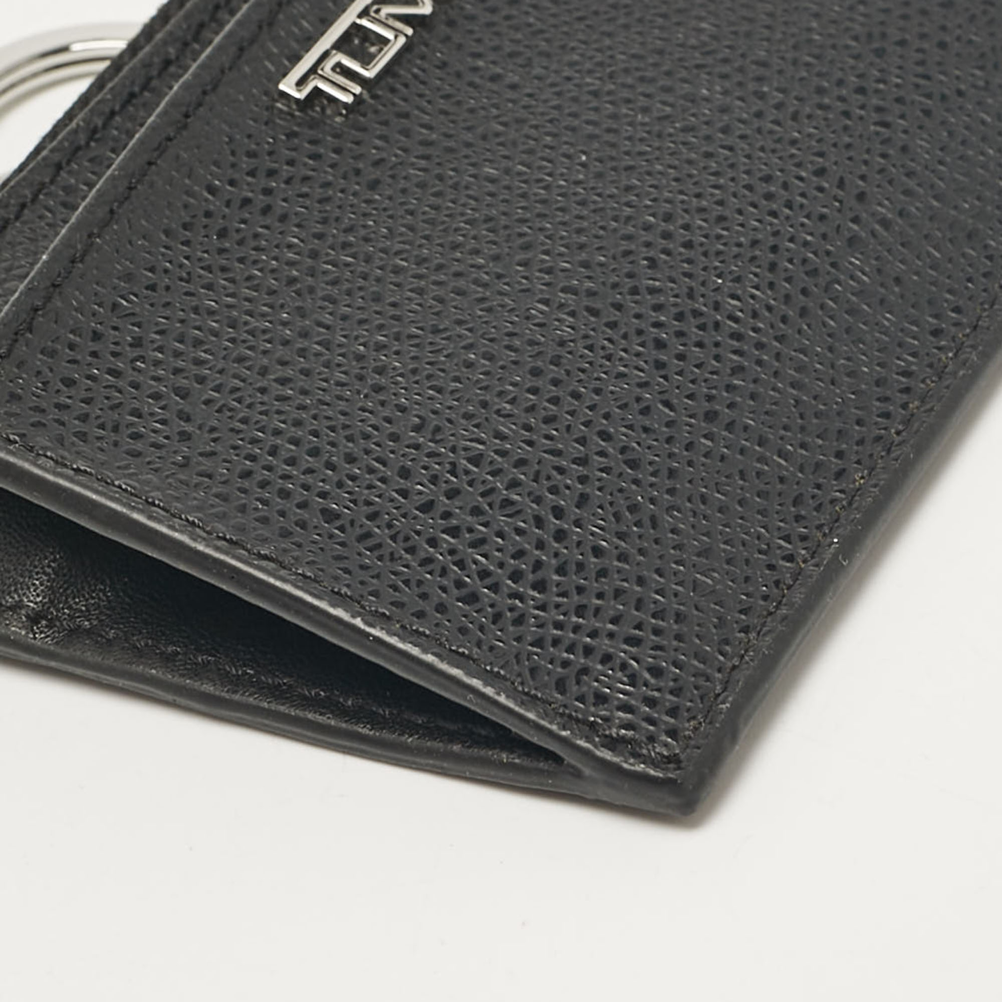 Tumi Black Leather Sinclair Slim Card Case