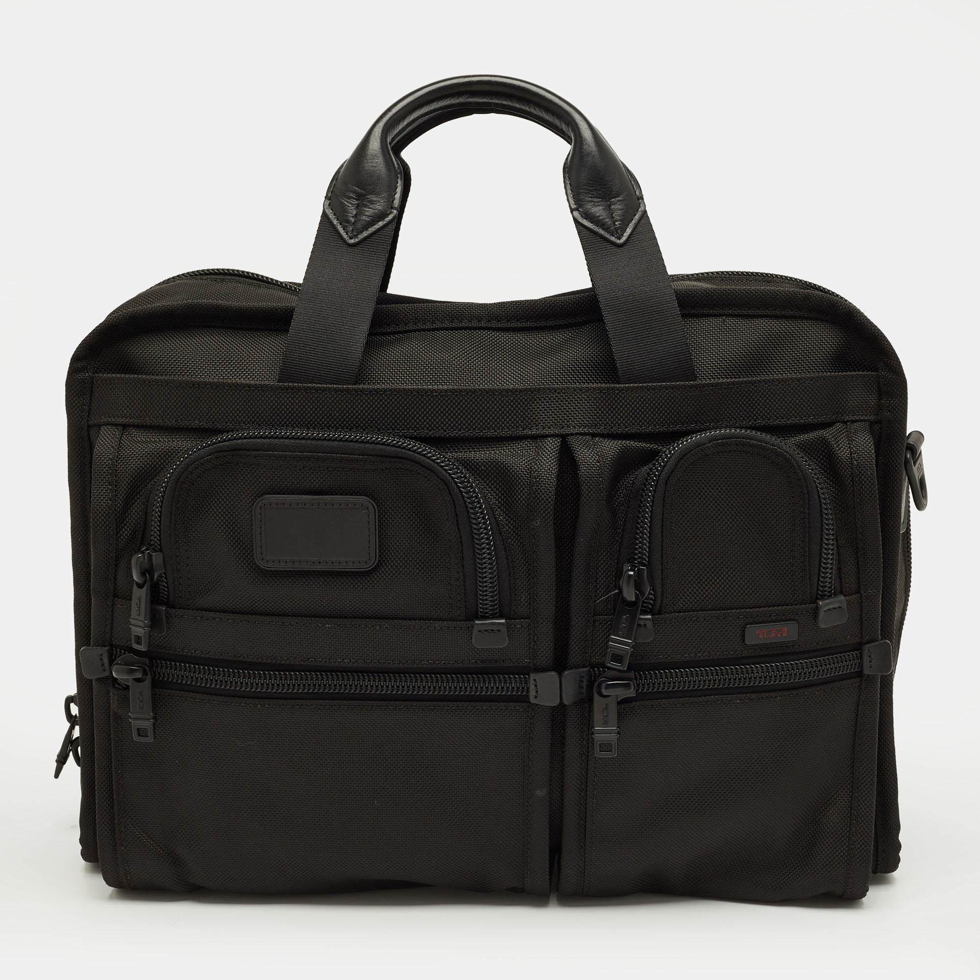 TUMI Black Nylon Alpha 2 T Pass Expandable Briefcase Bag
TUMI Black Nylon Alpha 2 T Pass Expandable Briefcase Bag